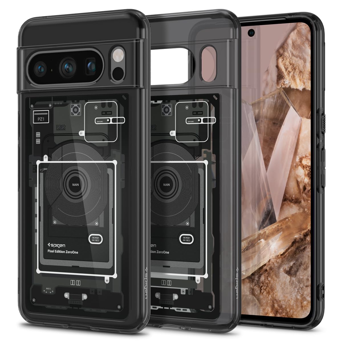 Spigen for Pixel 8 Pro Case, Ultra Hybrid (2023) [Anti-Yellowing] [Military-Grade Protection] - Zero One