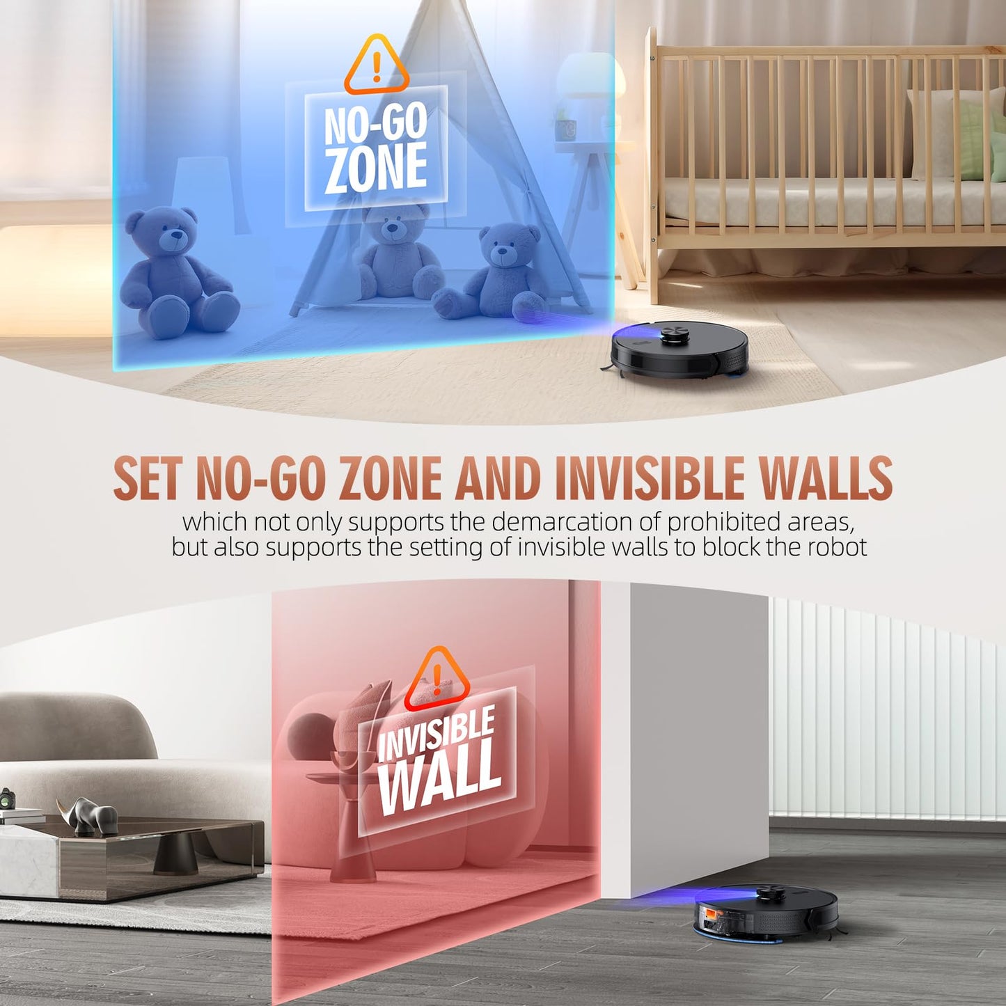 Loorow 3-in-1 Robot Vacuum and Mop Combo with Self-Emptying Dock for 60 Days，LiDAR Navigation,4500Pa Strong SuctionApp/WiFi/Alexa Control, Self-Charging, Replaceable Dust Bag