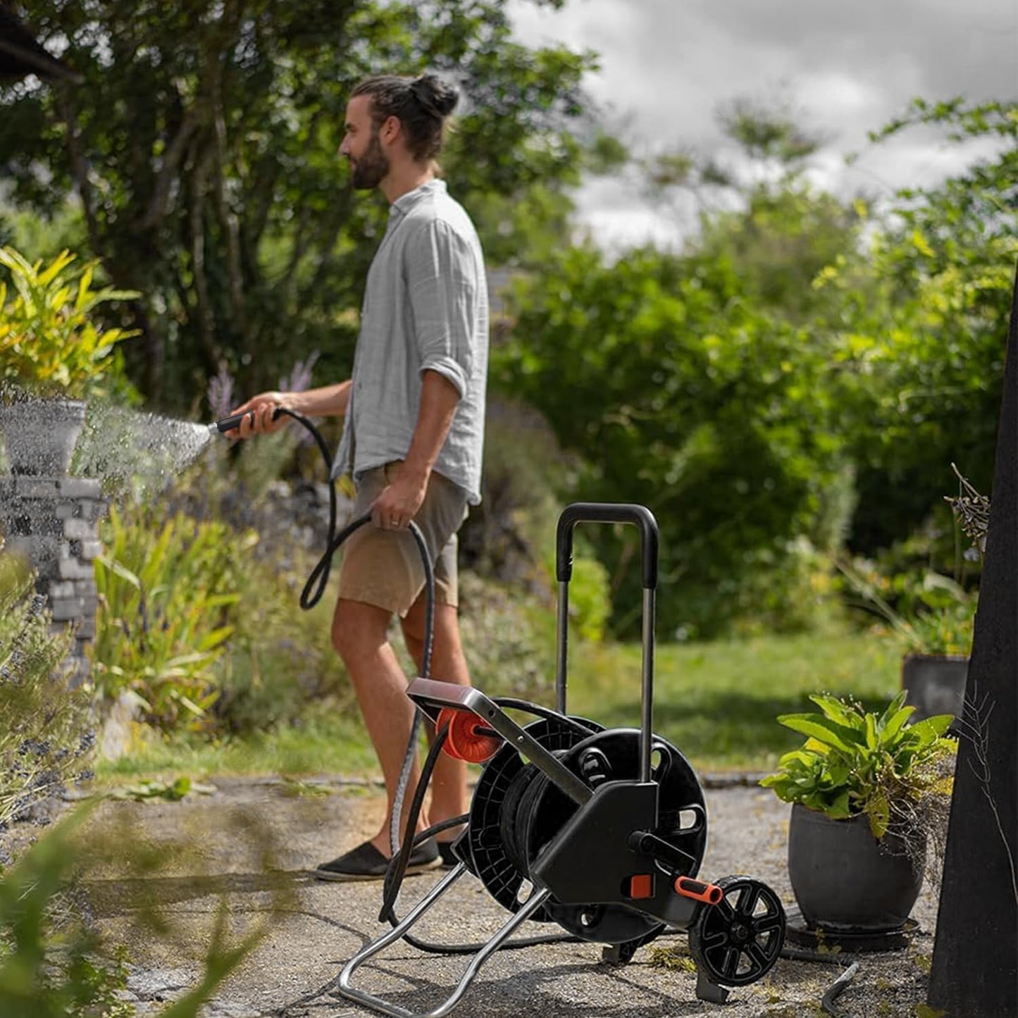 GUKOK Garden Hose, Lightweight, Ultra Flexible, Durable, Kink-Free Garden Hose, RV, Marine and Camper Hose (50 FT)