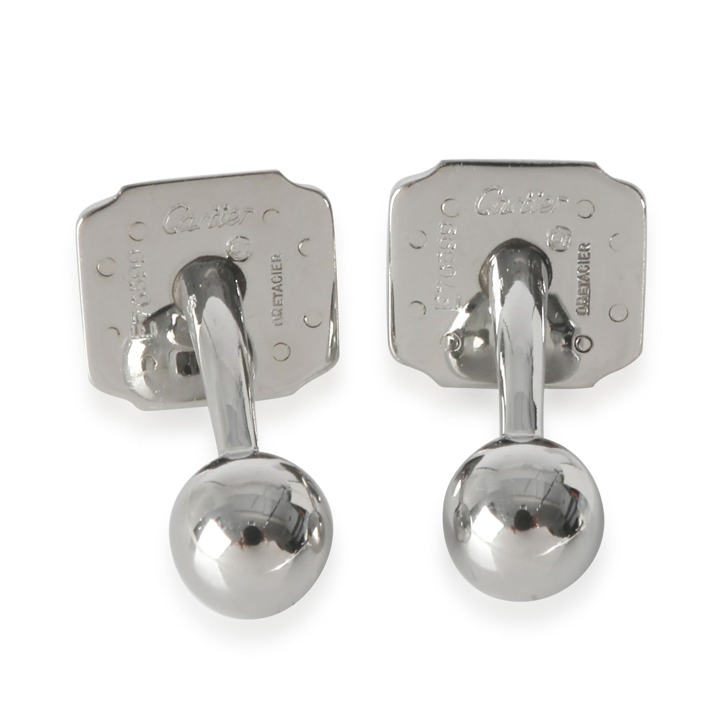 Cartier, Pre-Loved Vintage Santos Dumont Cufflinks, Yellow Gold,Steel, 13 mm