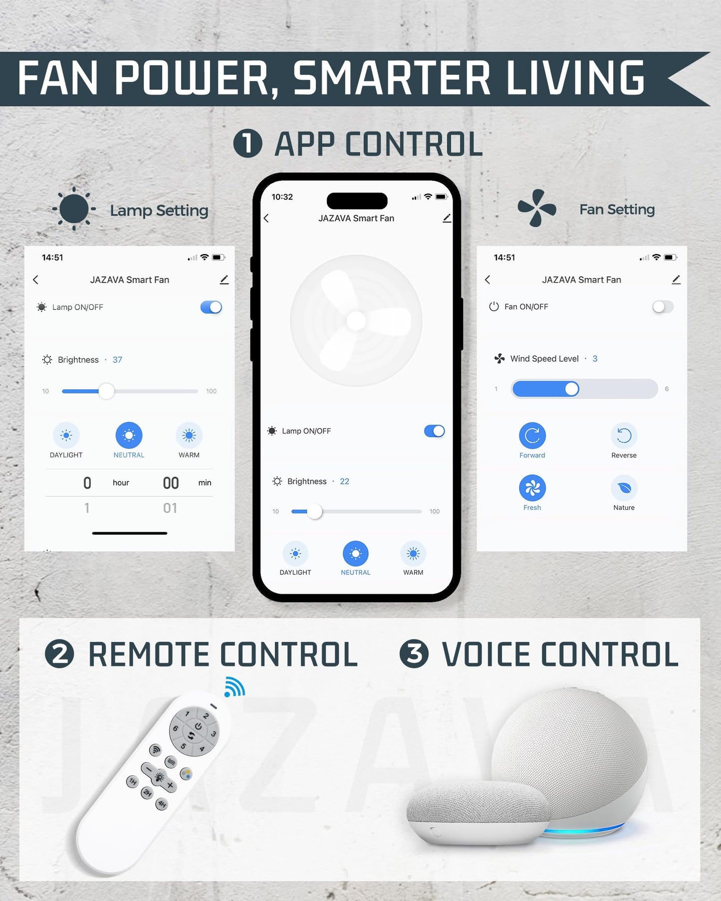 JAZAVA Black and Gold Ceiling Fan, 70 Inch Ceiling Fans with Lights and Remote, 8 ABS Blades, Reversible DC Motor,3CCT Dimmable, Modern Smart Ceiling Fans with Voice Control, CF01-BGB