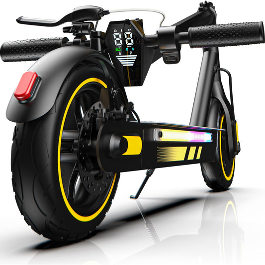 Electric Scooter for Adults, 15Ah Battery 28 Miles Range, 600W Motor, 10" Tires, Folding E Scooter with Drum Braking System, Smart APP Control