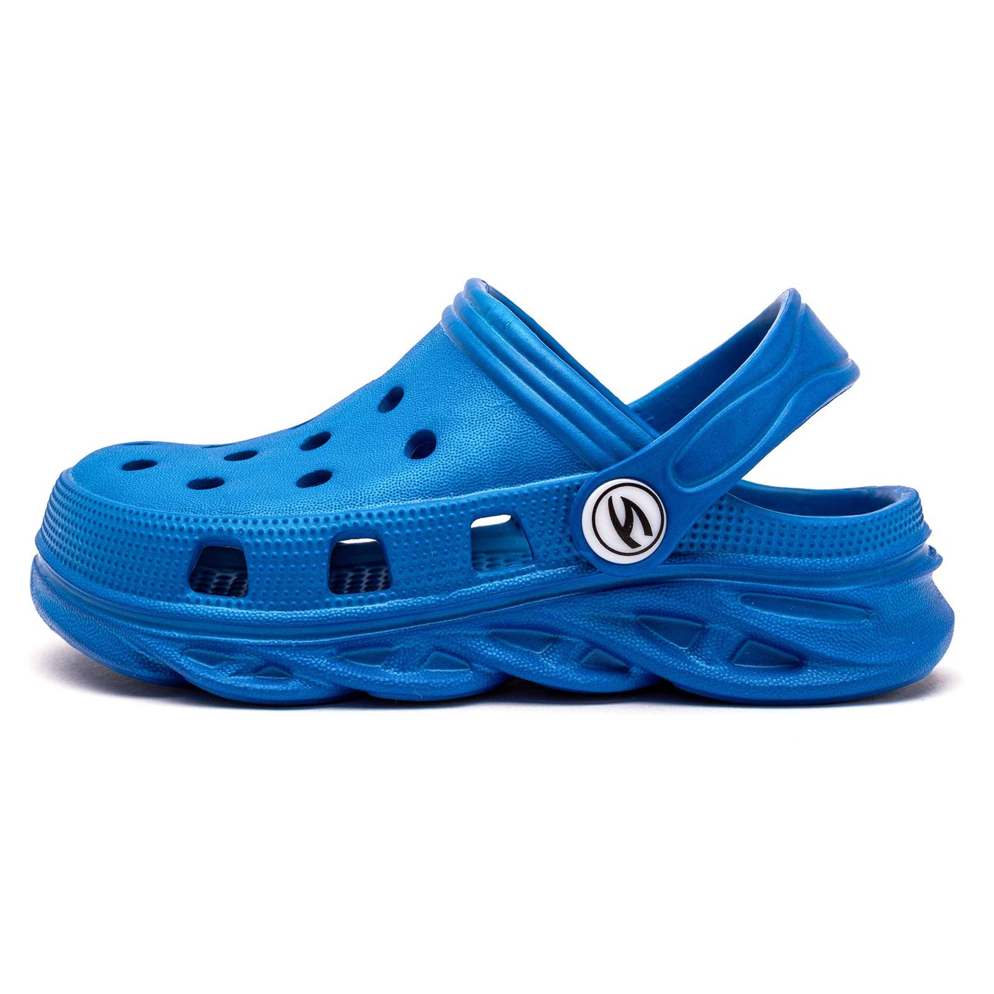 HOBIBEAR Boys and Girls Classic Graphic Toddler Garden Clogs Slip on Water Shoes (Blue-Size 7 Toddler)