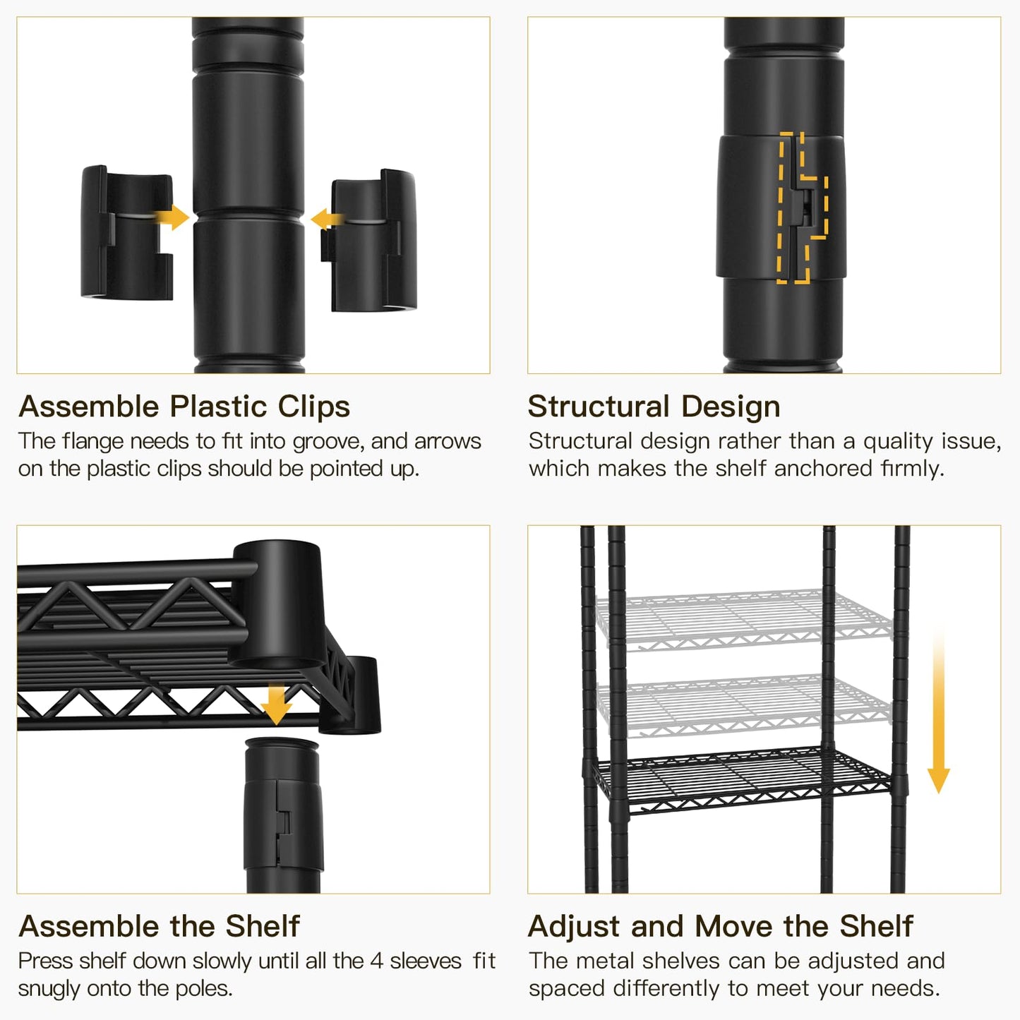 Ulif U11 Over Washer and Dryer Shelves, 3 Tiers Laundry Room Storage and Organizer Standing Shelf, Metal Freestanding Clothes Drying Rack, 33.9" W x 19.7" D x 77.6" H, Black