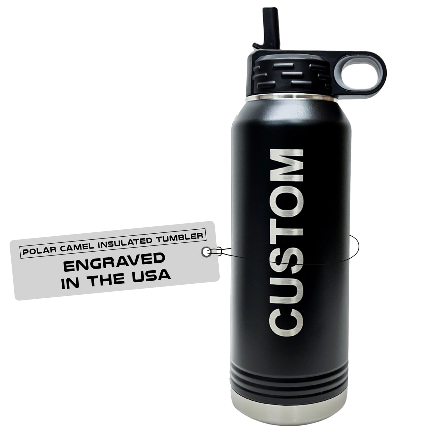 Polar Camel Personalized Engraved Water Bottle - 32oz BPA-Free 18/8 Stainless Steel Custom Water Bottle, Personalized Water Bottles - Water Bottle Customized Name, Custom Water Bottles Personalized