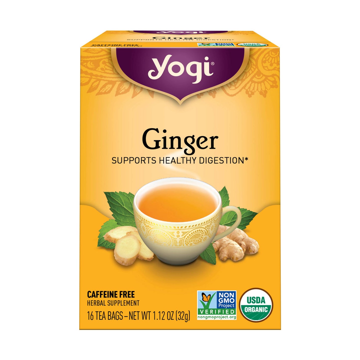 Yogi Tea, Ginger, 1.12 Ounce