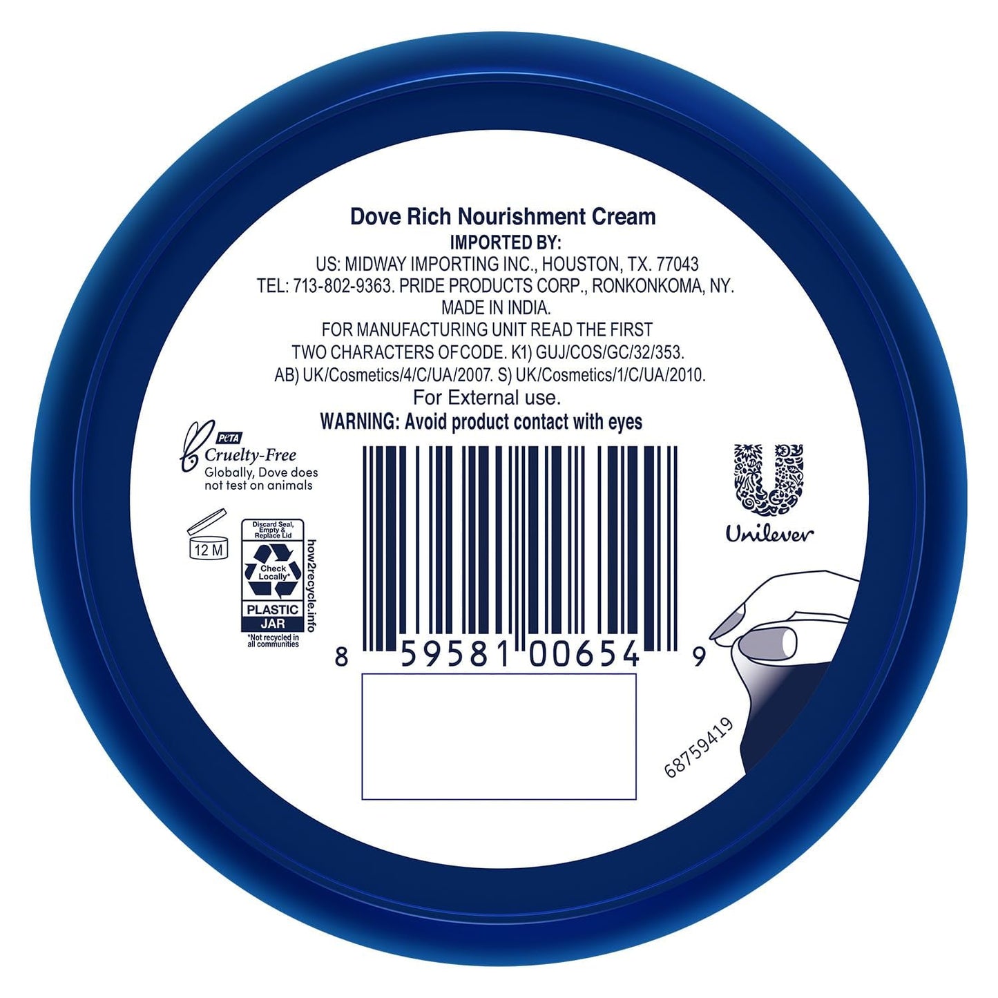 Dove Body Love Rich Nourishment Cream, Face, Hand & Body Lotion for Extremely Dry Skin, Fast-Absorbing 72-Hour Moisturizing Cream with Ceramide Serum, Travel Size, 2.53 Oz (Pack of 12)