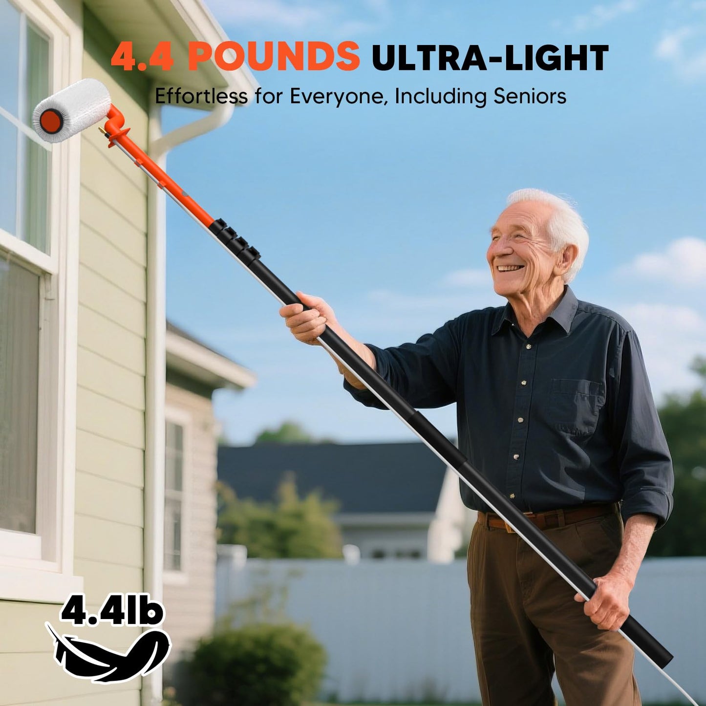 TURNRISE Electric Solar Panel Cleaning Brush: 20FT Adjustable Water Fed Pole Solar Panel Cleaning Kit with 23FT Water Pipe - Versatile Photovoltaic Brush for Solar Panels, Windows, Roofs