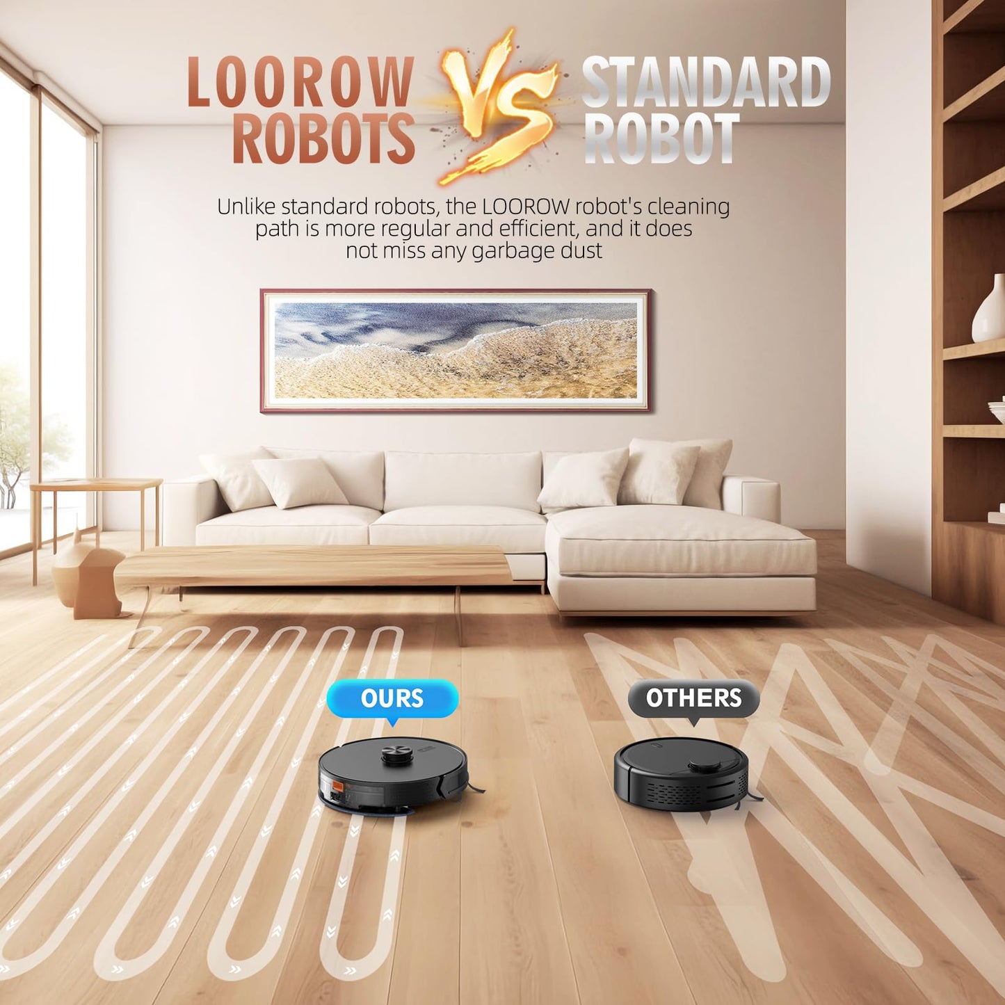 Loorow 3-in-1 Robot Vacuum and Mop Combo with Self-Emptying Dock for 60 Days，LiDAR Navigation,4500Pa Strong SuctionApp/WiFi/Alexa Control, Self-Charging, Replaceable Dust Bag