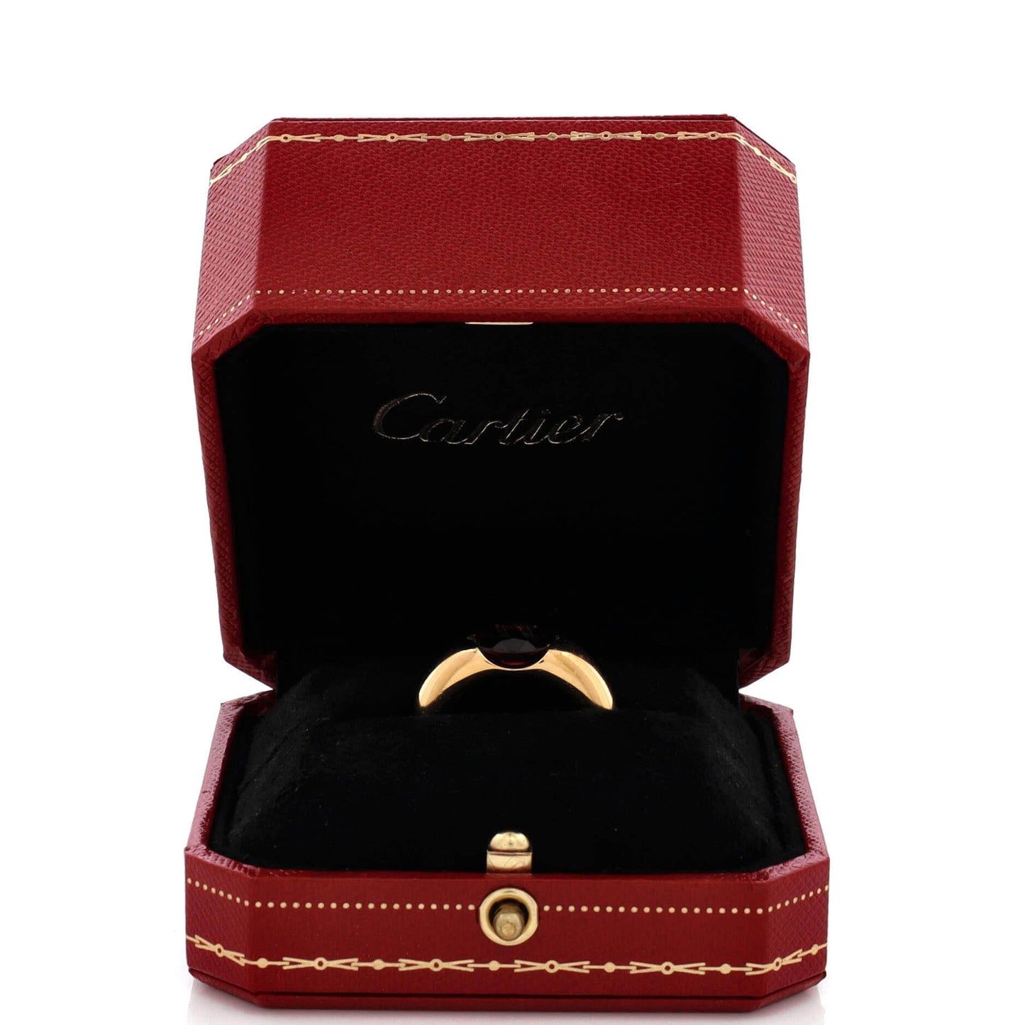 Cartier, Pre-Loved Ellipse Ring 18K Yellow Gold with Rhodolite Large, Yellow Gold