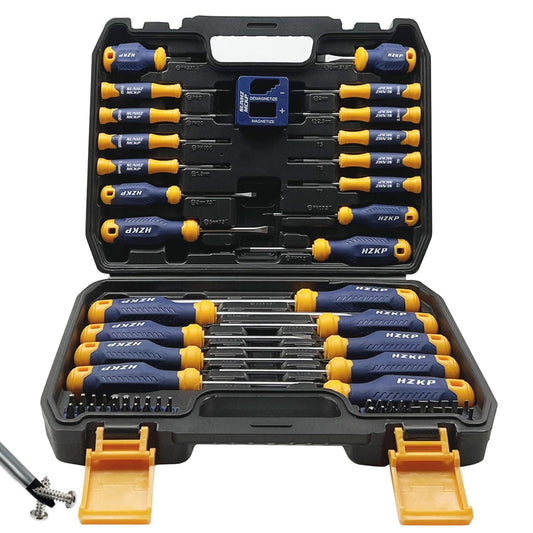 SUNHZMCKP Magnetic Screwdriver Set 66-Piece, S2- Alloy Tool Steel, Includes Slotted/Phillips/Torx Mini Precision Screwdrivers, Replaceable Screwdriver Bits With Sturdy tool box