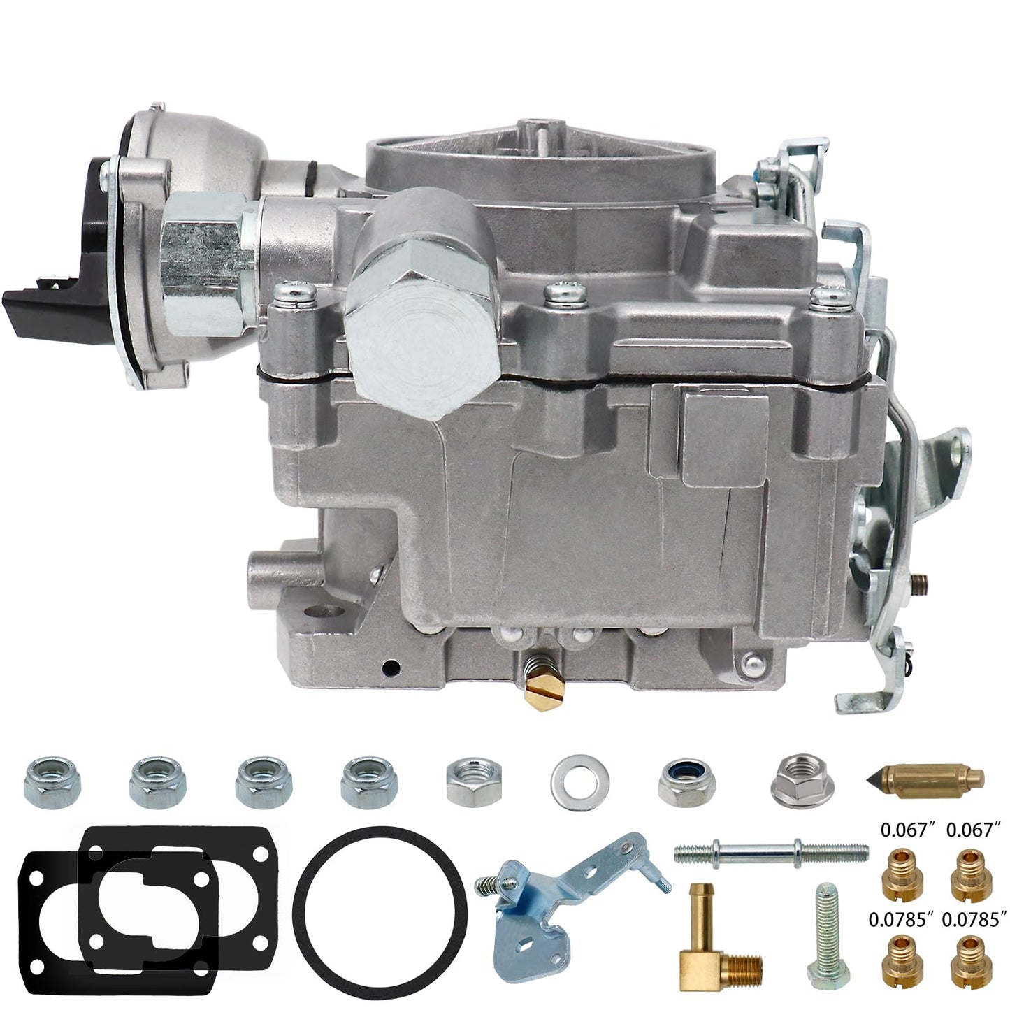 NENKUTEN Marine Carburetor 2 Barrel Carb for Mercruiser 3.0L 2.5L 4 CYL Engines with Electric Choke Jets Long Linkage and Gaskets nut, Replace 3310-864940A01, Base Bolt Pattern is 3 3/4 X 2 inches