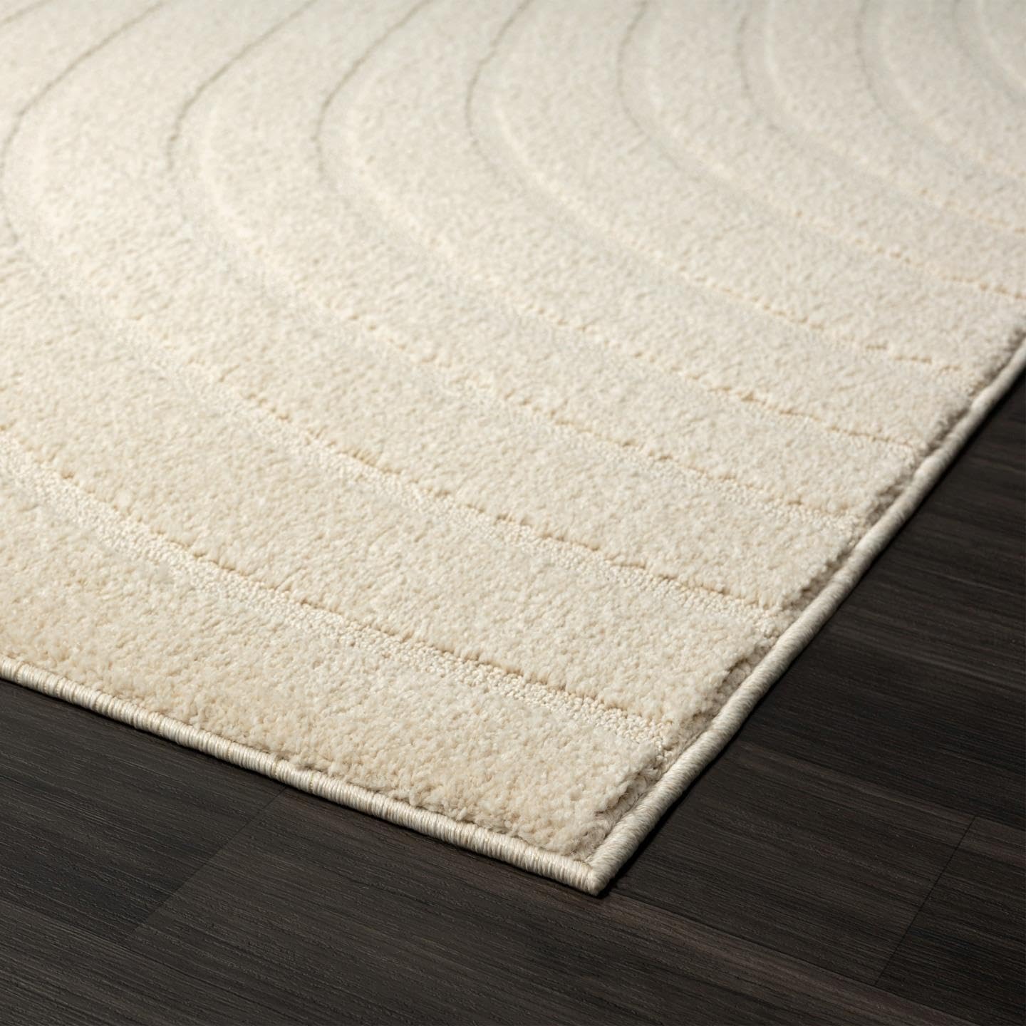 LUXE WEAVERS Modern Geometric Wave Cream 8x10 Area Rug