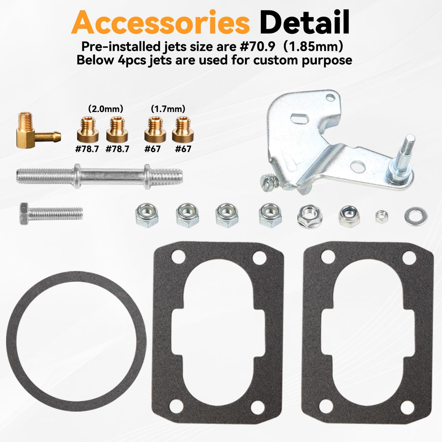 Marine Carburetor for Mercruiser Carburetor 3.0L 2.5L 2 Barrel Carb 4CYL Engine 3310-8M0045397 864940A01 Black Mercarb, w/Electric Choke Jet Long Linkage Gasket, Base Bolt Pattern is 3 3/4 X 2 inches