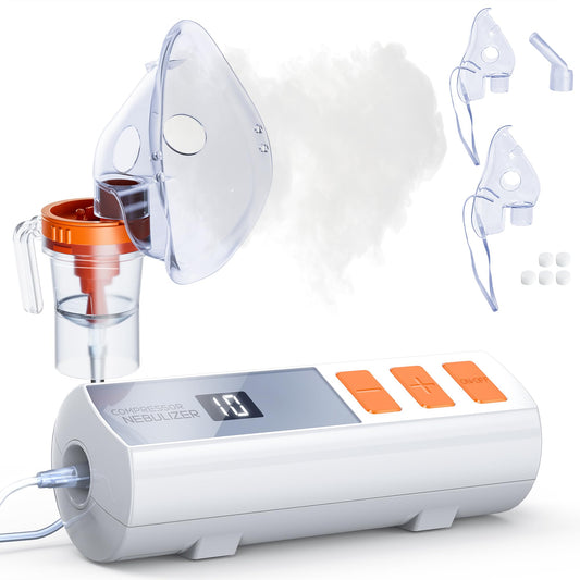 Portable Compressor Nebulizer for Adults Kids Traveler,Jet Desktop Nebulizers Breathing Machine for Adult Singers,Low Noise Cool Mist Inhaler for Home with Timer,Rate Adjustment and Filter