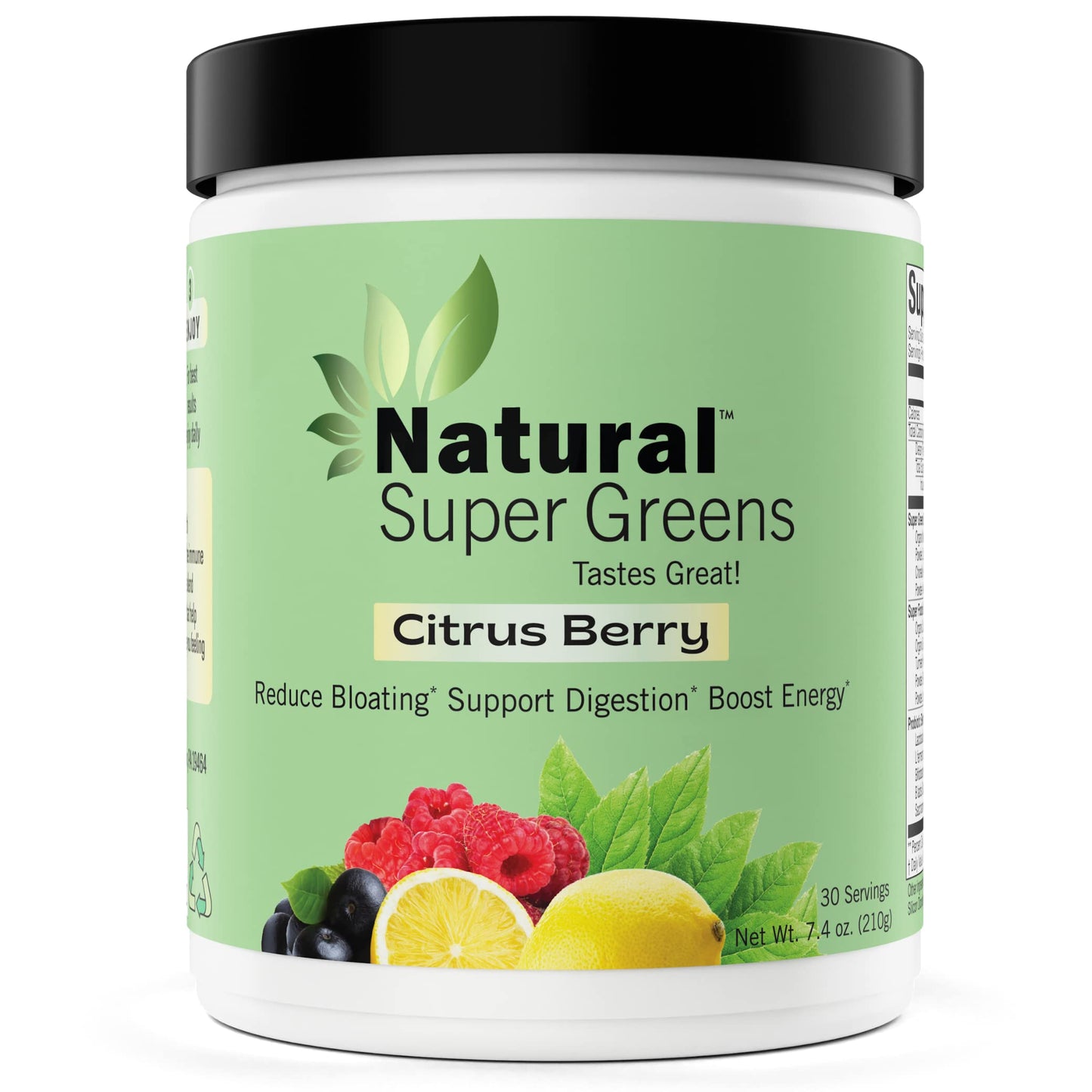 Natural Vitamins,Super Greens Powder Organic| Green Supplements| Great Tasting Fruits and Vegetables Juice & Smoothie Mix Probiotics & Digestive Enzymes& Chlorella(Citrus Berry)1 item,7.4 Ounce
