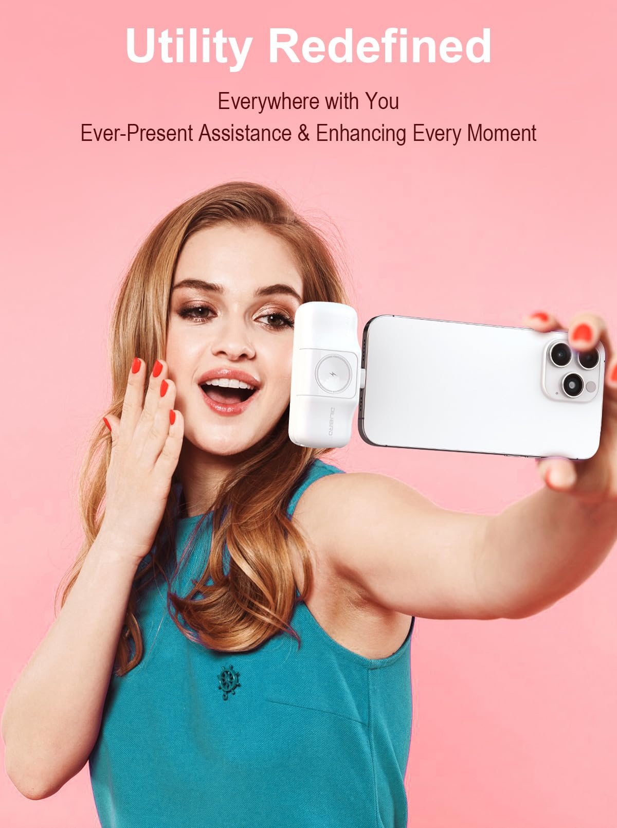 DILIBIRD Travel Essentials Small Portable Charger for iPhone 15 pro 5000mAh, Ultra-Compact Charging Battery Compatible with Apple Watch, iPhone 14/14 Pro/Plus/Pro Max,15&13 (Black)