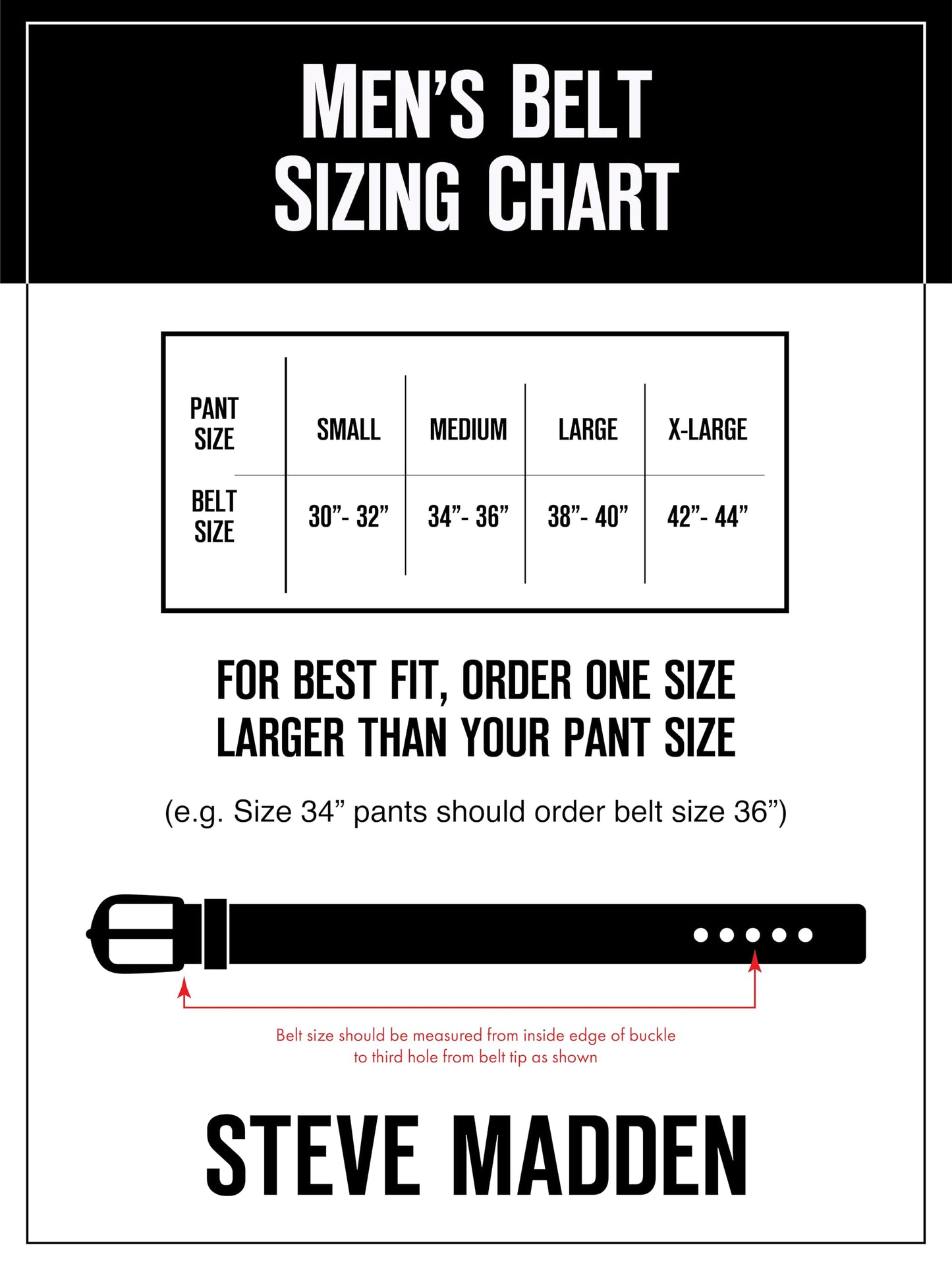 Steve Madden Reversible Men's Dress Casual Every Day Leather Belt, Black/Brown (Burnished), 34