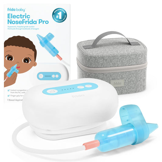 Frida Baby Electric NoseFrida Pro Nasal Aspirator for Baby, Hospital Grade Suction, Nose Sucker for Baby & Toddler, Nasal Aspirator for Congestion Relief, 5 Suction Levels, 2 Tips, Cordless with Case