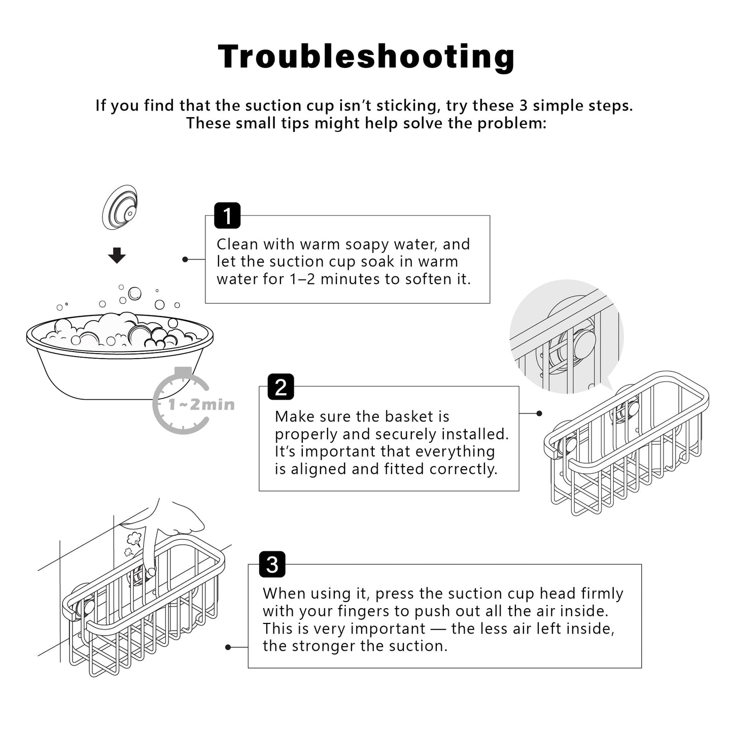 SunnyPoint NeverRust Deluxe Kitchen & Bathroom Sink Sponge Holder Organizer with Adhesive Mount - Additional Suction Cup Included – Sponge & Brush NOT Included – 7.4 x 3.3 x 2.75 Inch