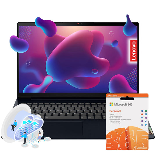 Lenovo Essential IdeaPad • 36GB RAM • 1.5TB Storage(512GB SSD and 1TB Cloud Storage) • 15.6" Full HD • Intel 4-core • Free 1 Year Office 365 • Intel 4-core • Wi-Fi 6 • Type-C • Windows 11 Home