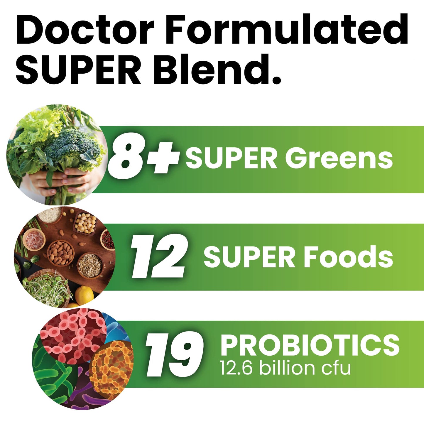 Natural Vitamins,Super Greens Powder Organic| Green Supplements| Great Tasting Fruits and Vegetables Juice & Smoothie Mix Probiotics & Digestive Enzymes& Chlorella(Citrus Berry)1 item,7.4 Ounce