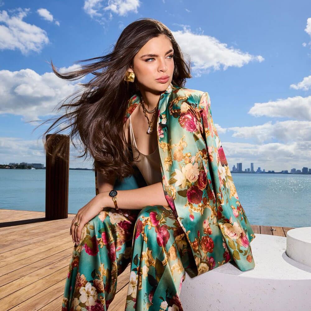 Bulova Marc Anthony Ladies Modern Diamond Rose Gold-Tone Bangle Bracelet Watch, Mother of Pearl Dial, Style: 97P163