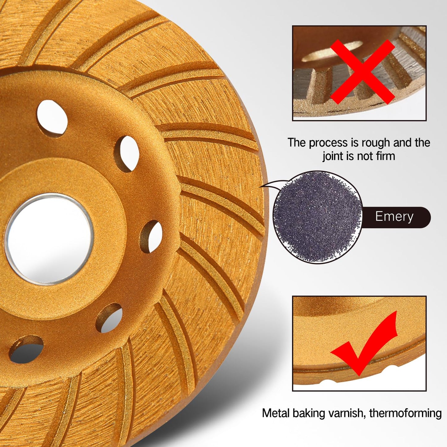 KSEIBI 644052 Super Turbo Diamond Cup Wheel 4-1/2 Inch (115 mm)