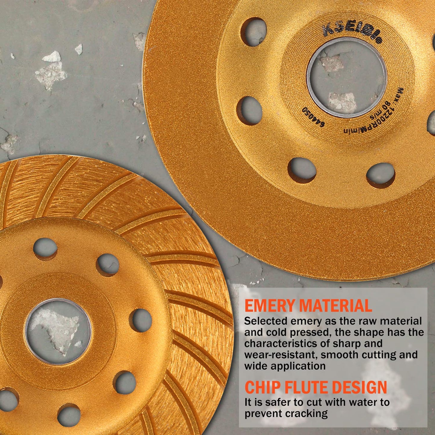 KSEIBI 644052 Super Turbo Diamond Cup Wheel 4-1/2 Inch (115 mm)