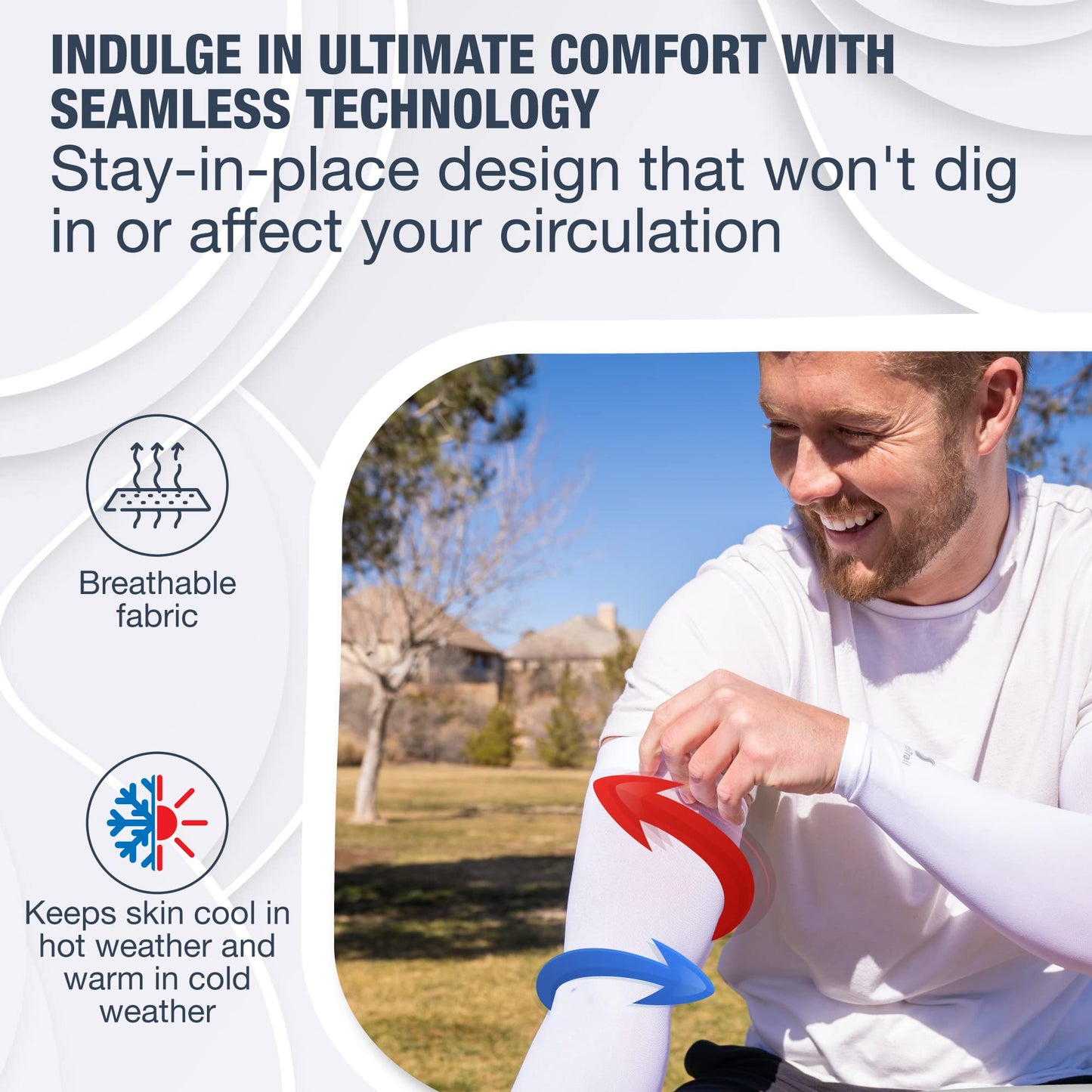 SportsTrail Cooling Arm Sleeves for Men & Women – Breathable, Moisture-Wicking, Sun Protection for Sports, Basketball, Football, Running, Golf, Cycling, Volleyball Arm Sleeves for Women, Men & Youth