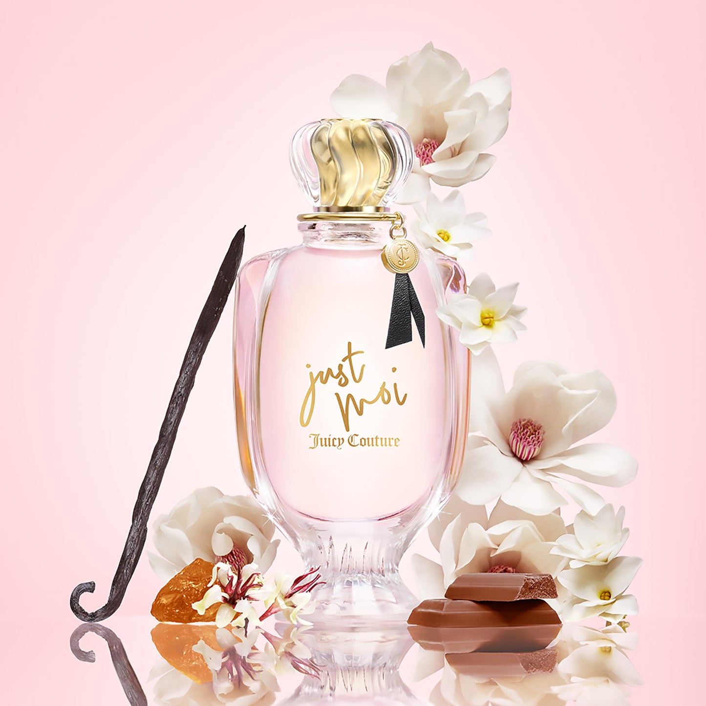 Juicy Couture Just Moi Eau de Parfum Spray for Women, Amber Vanilla Perfume with Cacao Blossom, Magnolia & Musk, Long-Lasting Scent, 3.4 fl oz