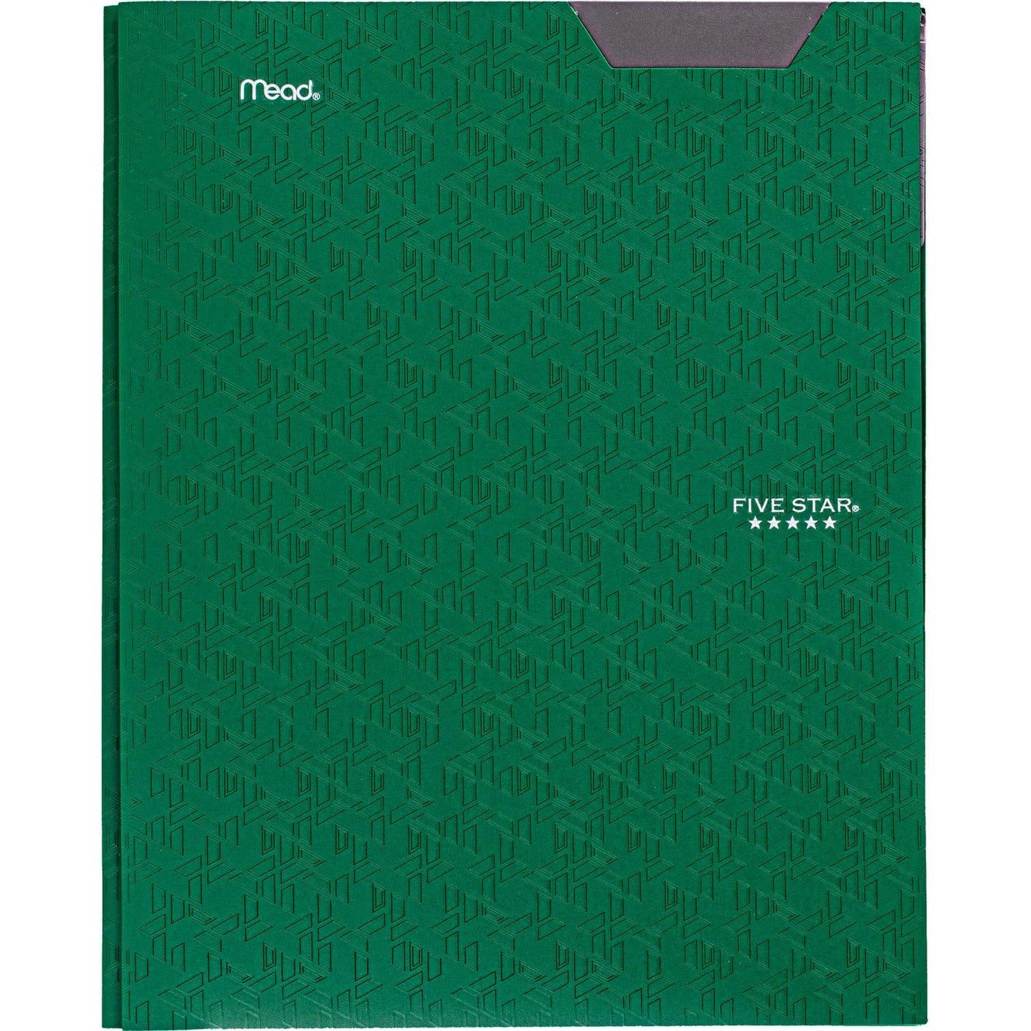 Five Star 2-Pocket Folder, 4 Pack, Plastic Folder with Stay-Put Tabs and Prong Fasteners, Holds 8-1/2" x 11" Paper, Black, Fire Red, Forest Green, Pacific Blue (38048)
