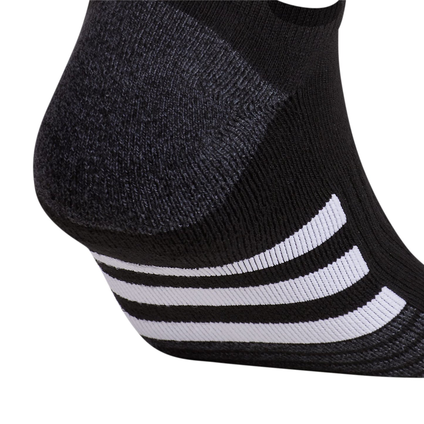 adidas Men's Cushioned No Show Socks Low Profile with Arch Compression (3-Pair), Black/Onix Grey/White, Large