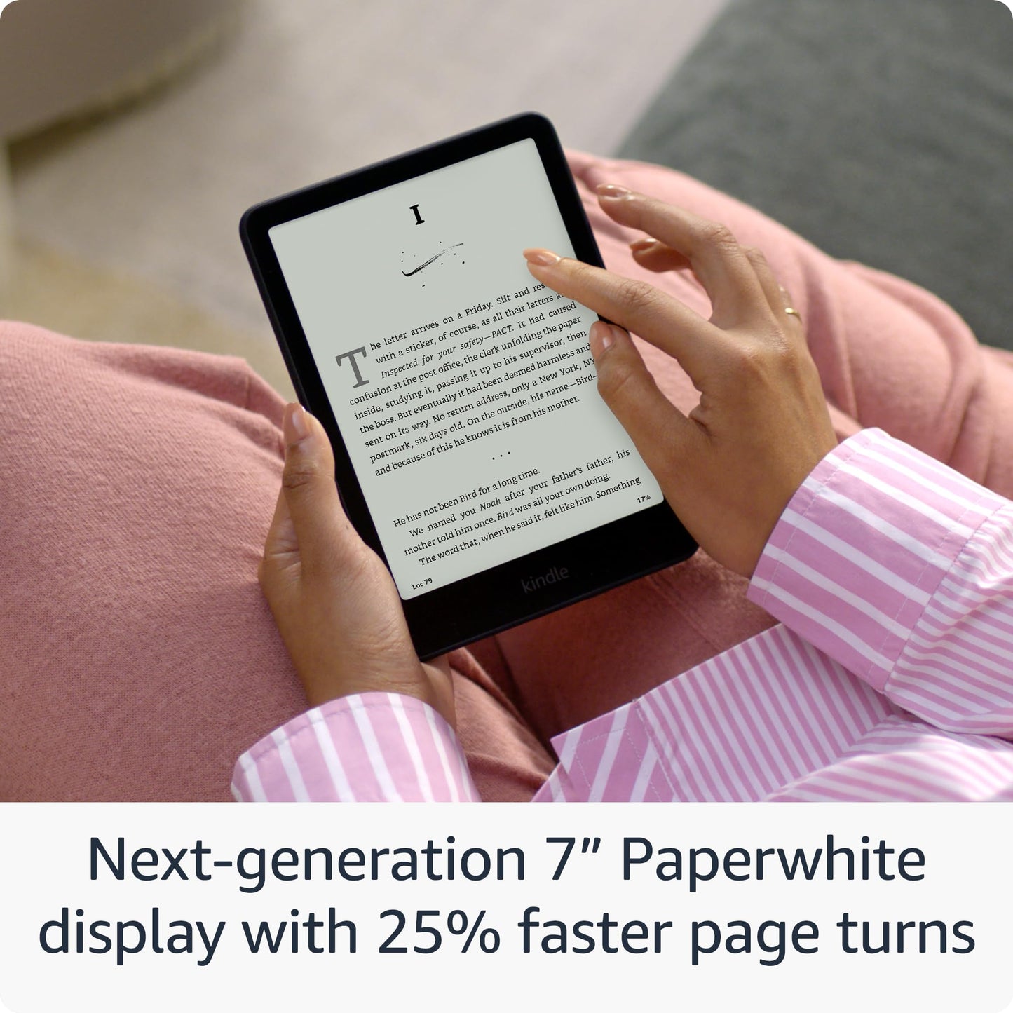 Amazon Kindle Paperwhite 16GB (newest model) – Our fastest Kindle ever, with new 7" glare-free display and weeks of battery life – Raspberry