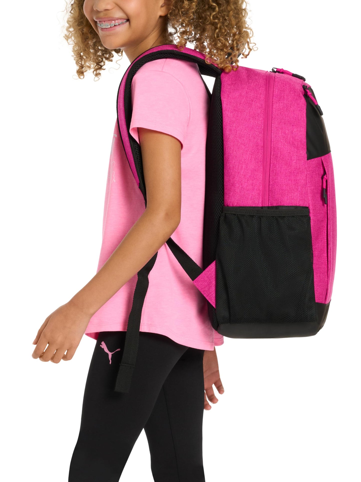 PUMA Unisex Kid's Terrain Backpack, Dark Pink Heather, Large
