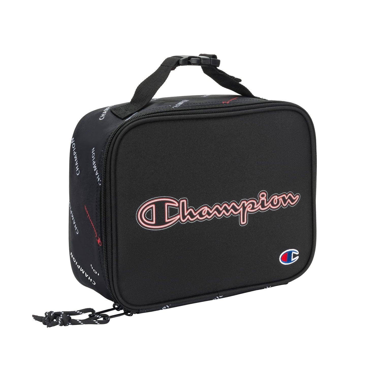 Champion unisex child Youth Lunch Kit Backpacks, Black/Scarlet, Youth Size US