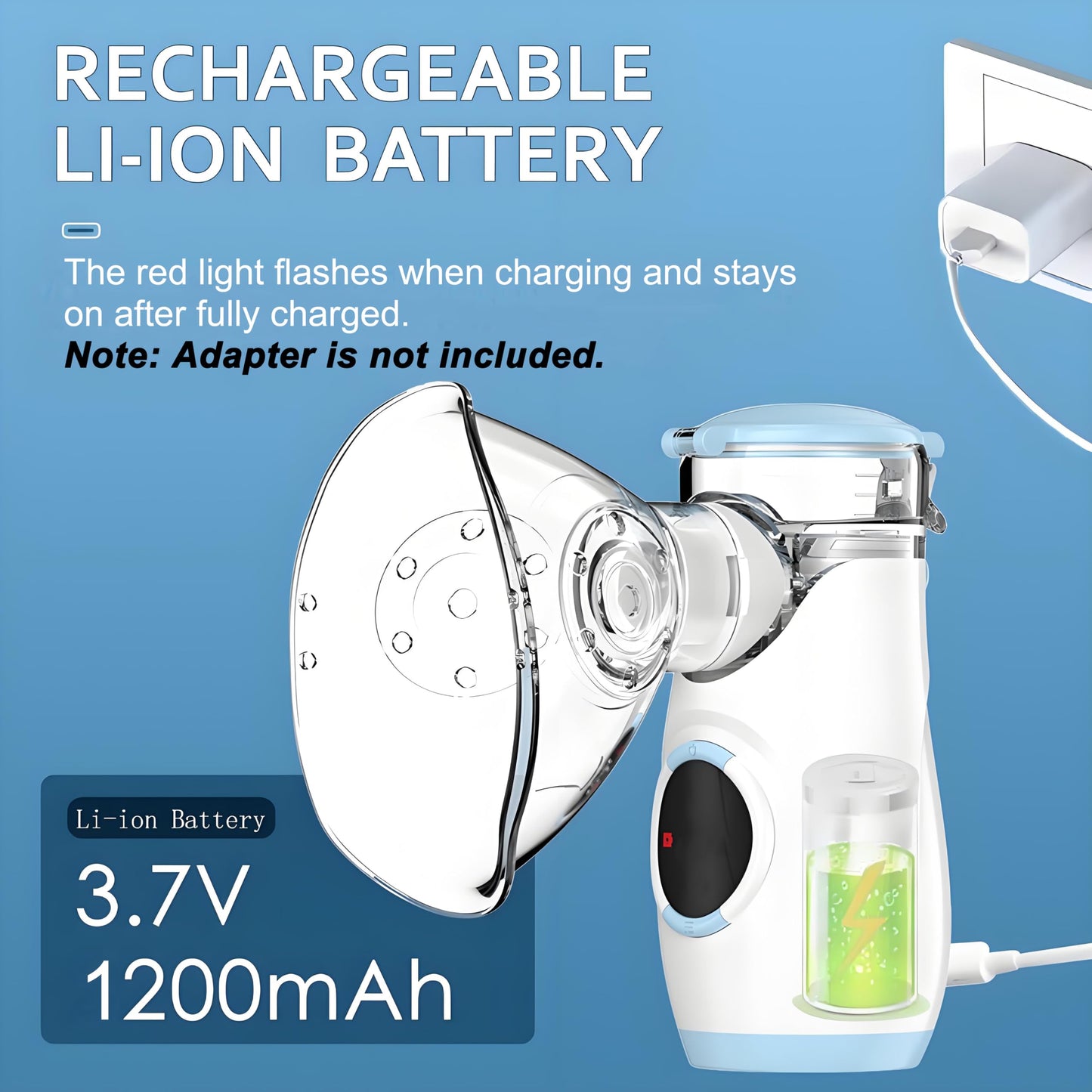 Misty Nebulizer, Portable Nebulizer with Intuitive LED Interface and Auto-Cleaning, Handheld Nebulizer for Adults Kids