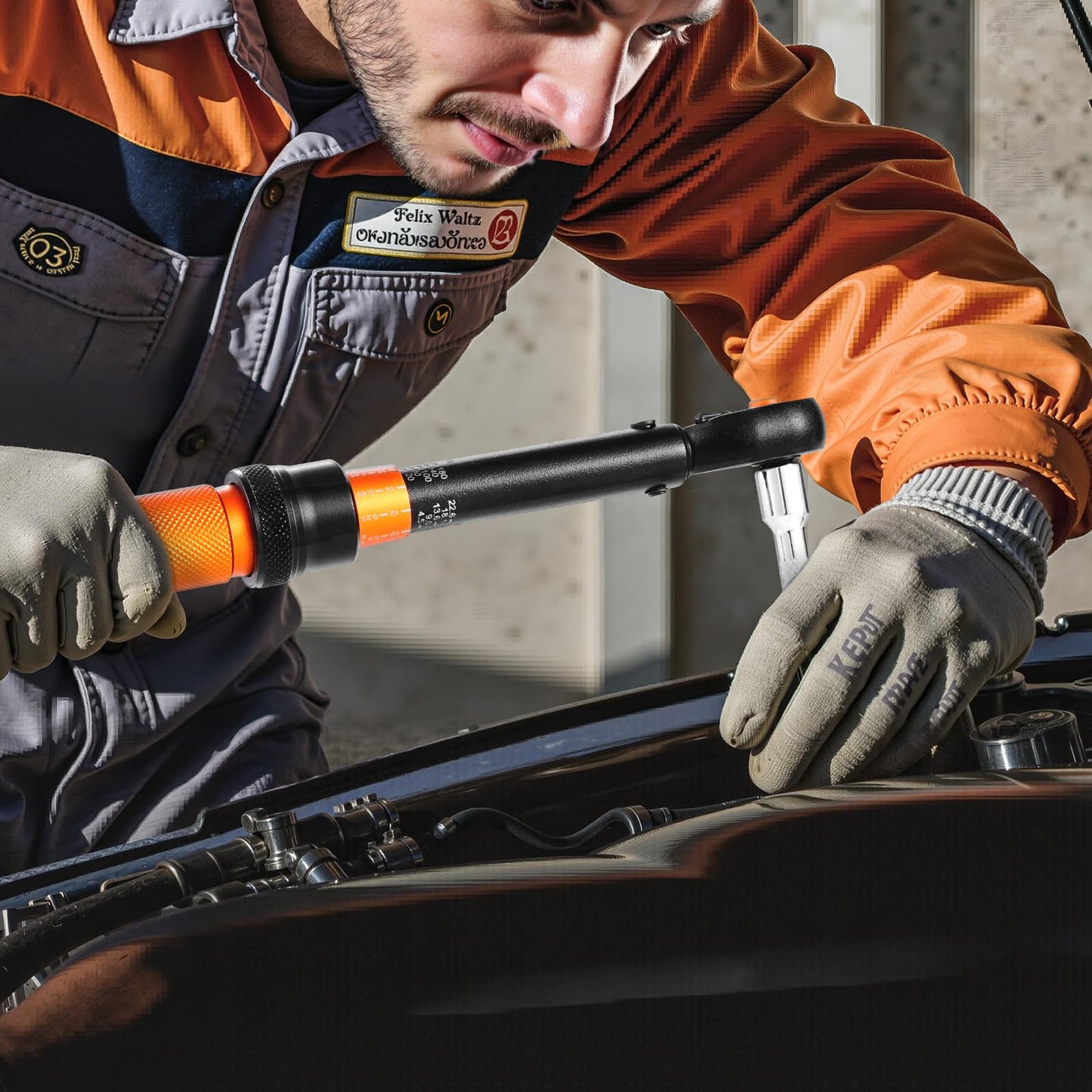 VEVOR 13Pcs Torque Wrench Set, 1/4 Inch Drive, 20-200IN.LB(2.3-22.6Nm), 72-Tooth Click Torque Wrench with Hex/Torx/Sockets, Extension Bars, for Bicycle Motorcycle Maintenance