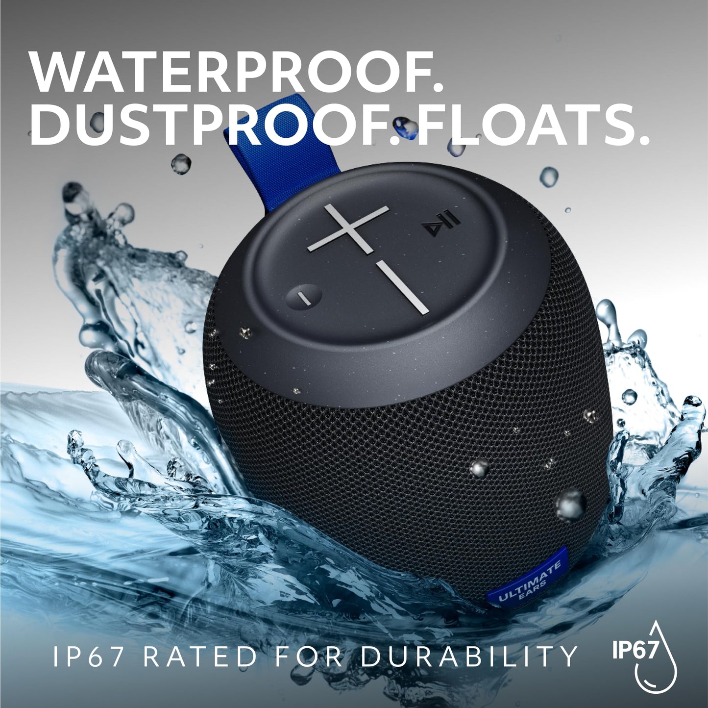 Ultimate Ears WONDERBOOM Play Portable Waterproof Bluetooth Speaker, Dustproof Floating Speaker with 131ft (40m) Range, Black