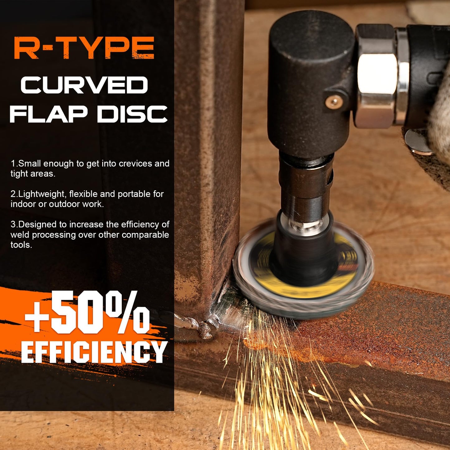 Sbestily 10PCS 80 Grit Curved Flap Disc 2 Inch Roll Lock Quick Change Sanding Discs 1pcs 1/4" Holder Surface Grinding Disc for Die Grinder Metal Surface Grind Burr Finish Weld Rust Paint Removal