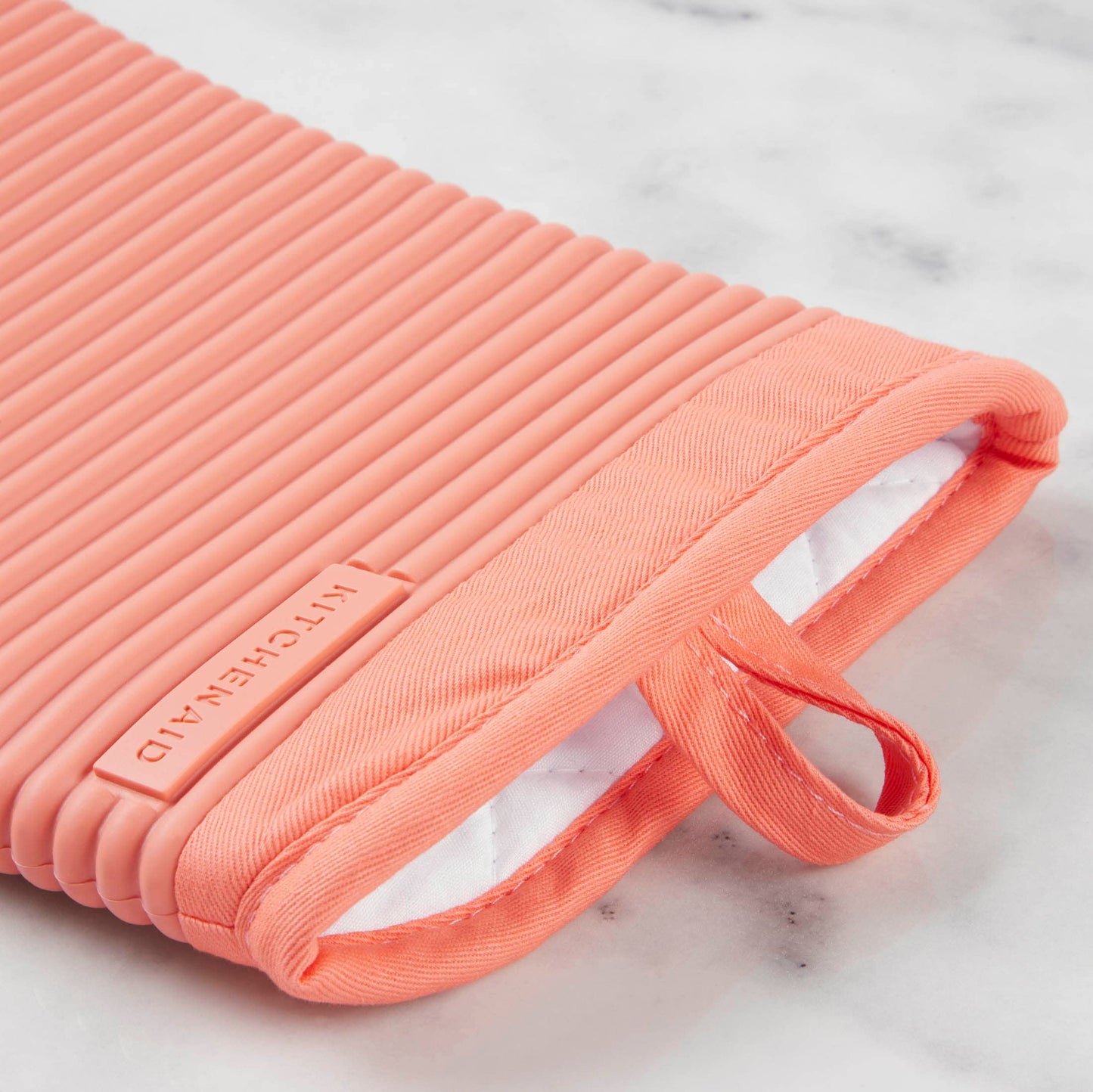 KitchenAid Ribbed Soft Silicone Oven Mitt 2-Pack Set, Bird of Paradise, 7.5"x13"