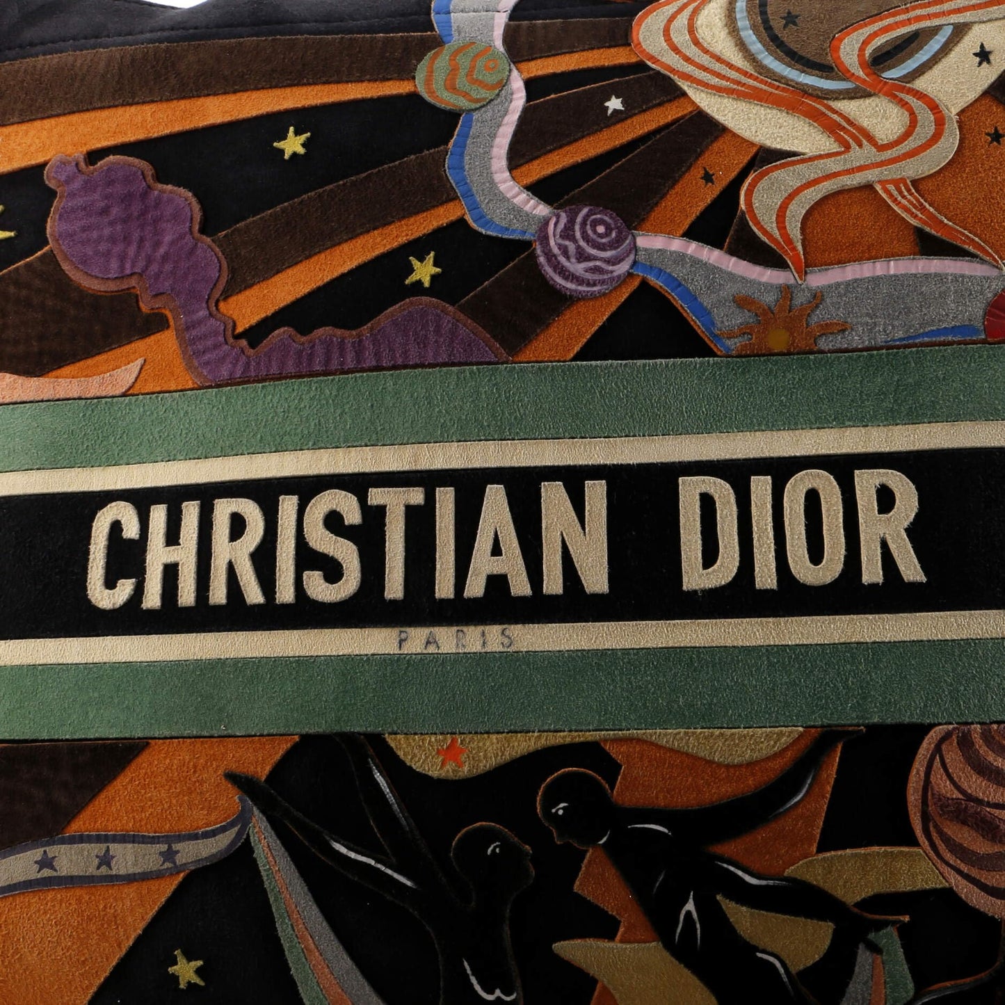 Christian Dior, Pre-Loved Book Tote Multicolor Studded Suede Large, Print
