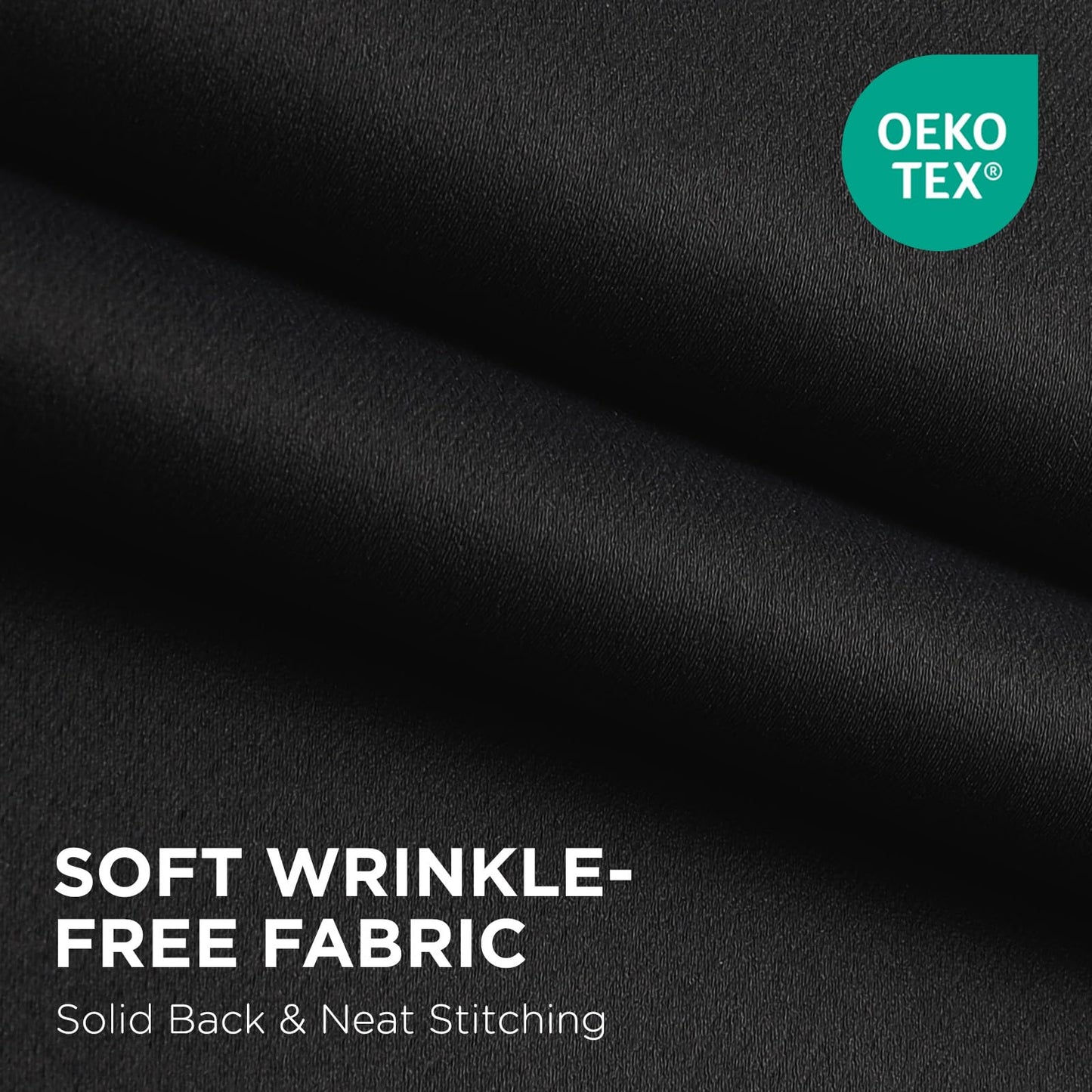 Joydeco Blackout Patio Sliding Door Curtains 84 Inches Long, Grommet Privacy Room Divider Curtains, Extra Wide Thermal Blackout Drapes for Bedroom Living Room (Black, 100Wx84L, 1 Panel)