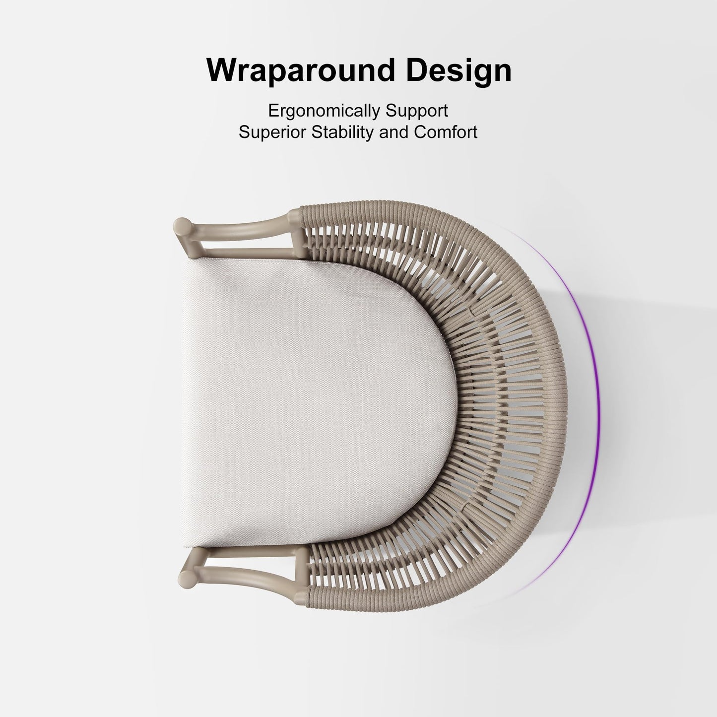 PURPLE LEAF 9 Pieces Outdoor Dining Set All Weather Wicker Patio Dining Set with Square Aluminum Table and Modern Armrest Dining Chairs for Garden Deck Backyard Kitchen, Champagne