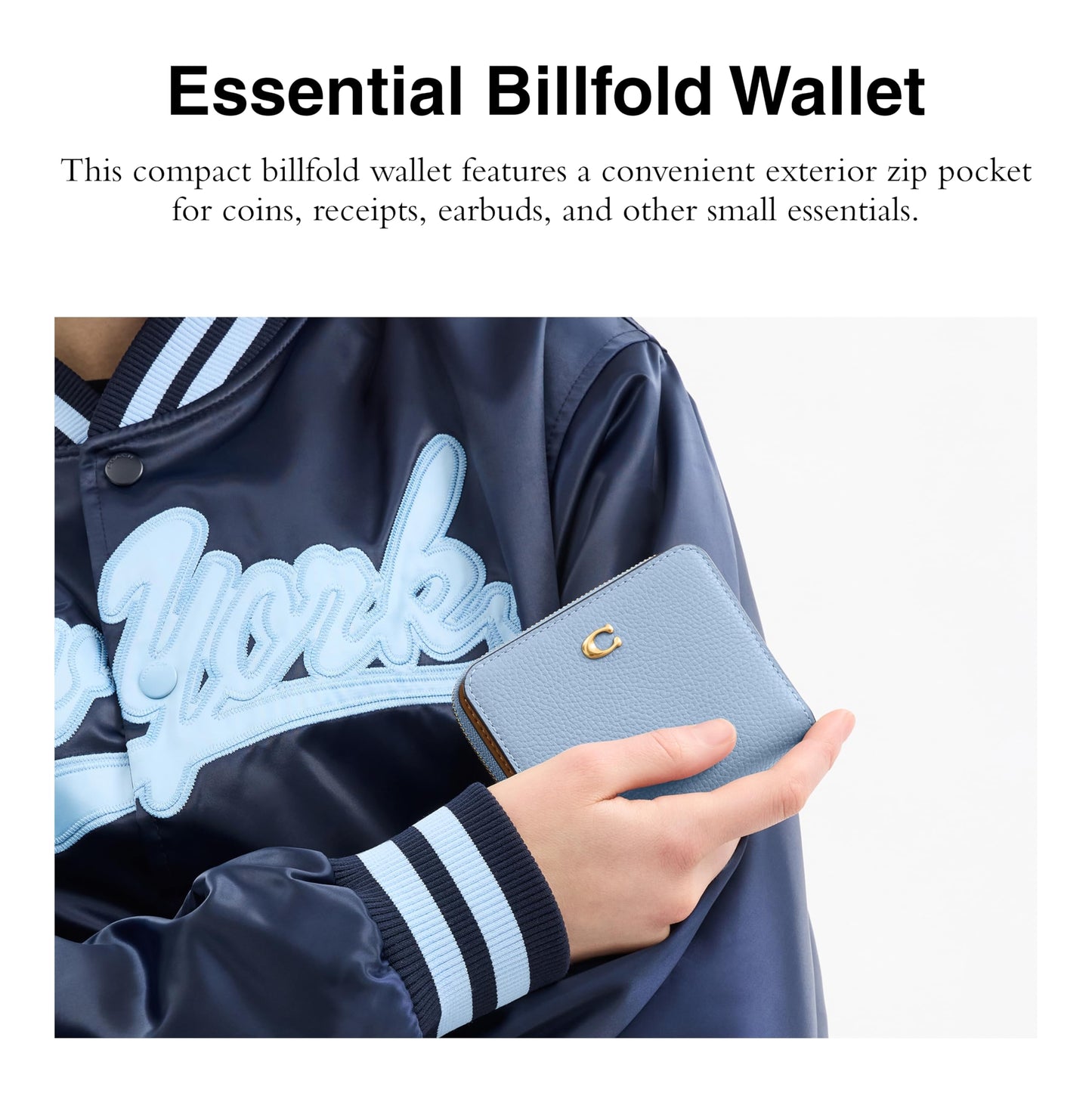 Coach Women's Essential Billfold Wallet in Colorblock Bi-Fold, Bluebell, One Size