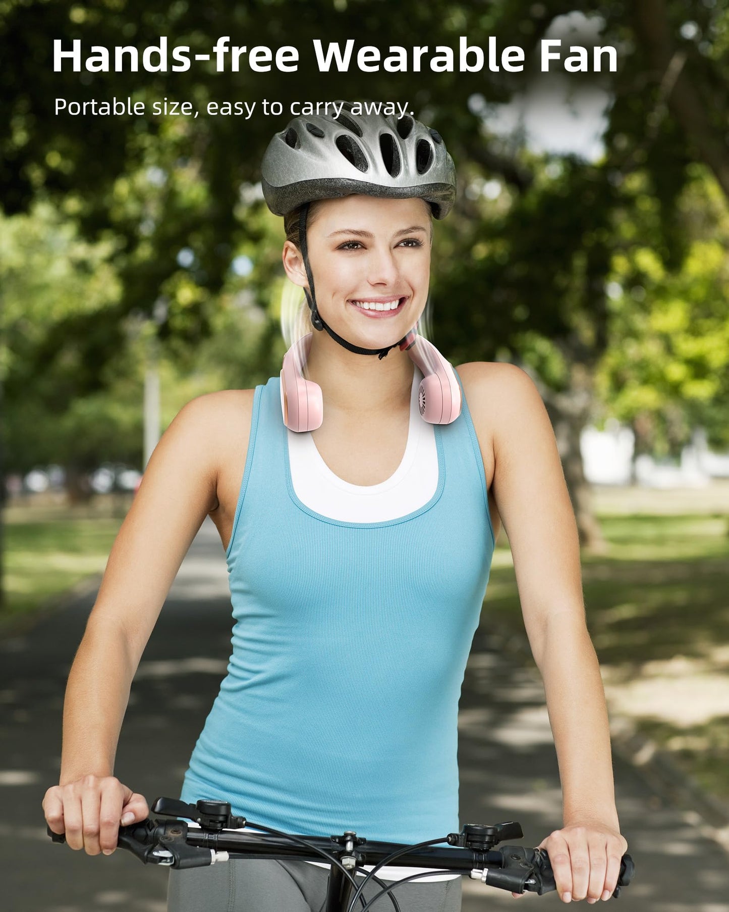 Koonie Neck Fan Rechargeable 5 Speeds, Portable Personal Fan, Hands Free Bladeless Fan, Battery Operated Wearable Fan Adjustable, Screen Design, 4-12 Hours, Cooling Fan For Travel, Outdoor, Indoor