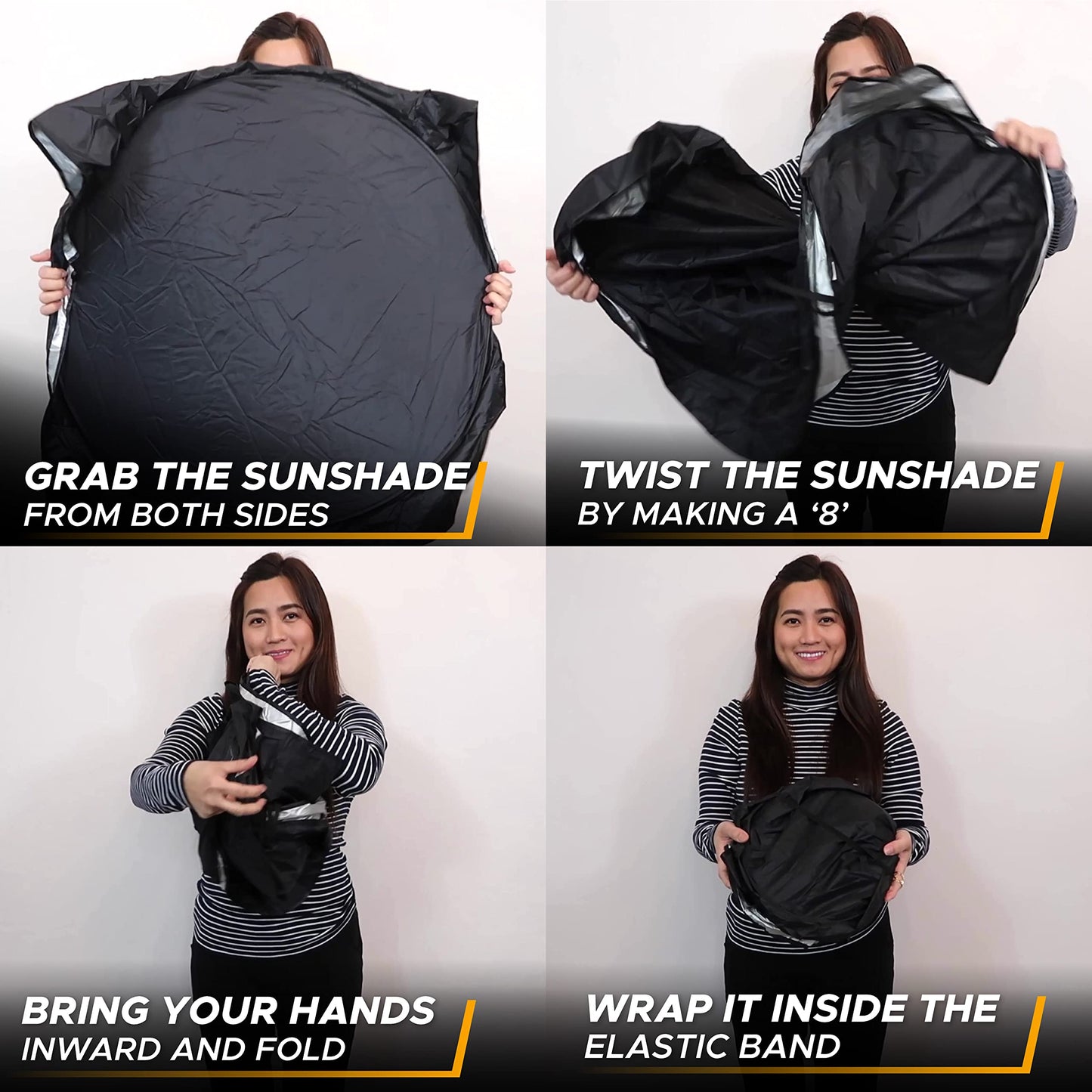 EcoNour Jeep Windshield Sunshade | Sun Visor for UV Rays & Heat Protection | Suitable for Wrangler, Compass, Gladiator & Renegade | Jeep Accessories for Wrangler & More | X-Small - 60x21 Inches