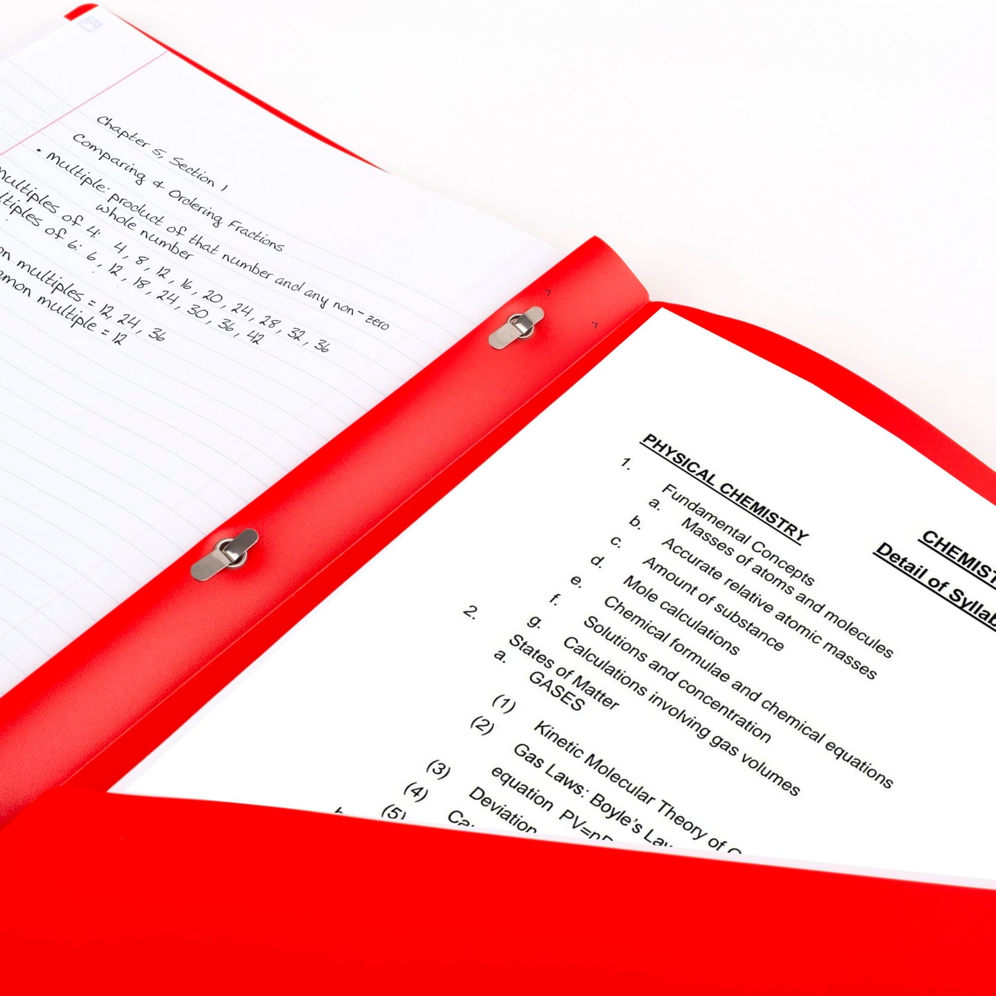 Five Star 2-Pocket Folder, 4 Pack, Plastic Folder with Prong Fasteners, Holds 8-1/2" x 11" Paper, Black, Fire Red, Forest Green, Pacific Blue (38140)