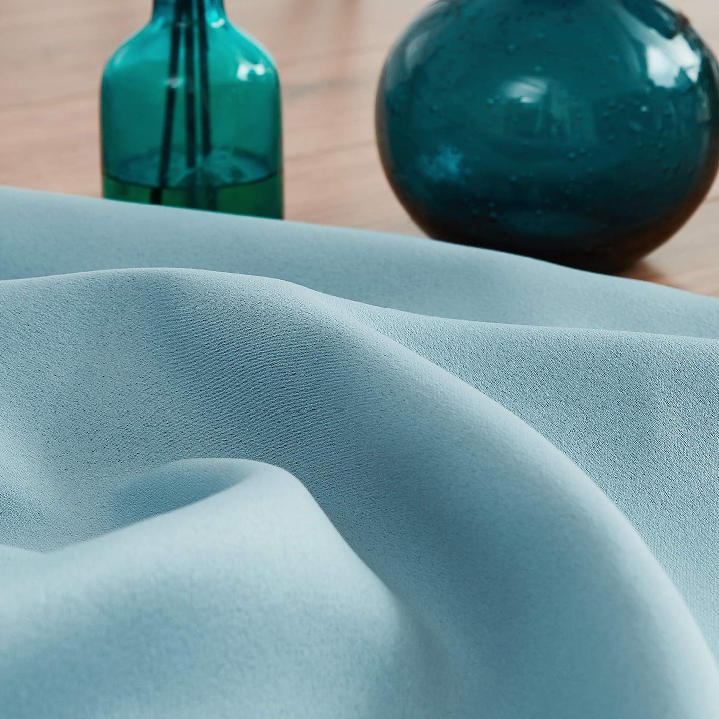 TREATMENTEX Pom-Pom Blue Curtains Living Room 84 inches Energy Efficient Thermal Insulated Room Darkening Curtain Panels for Bedroom Window Draperies Nursery Room Children 50in w x2 Panels Rod Pocket