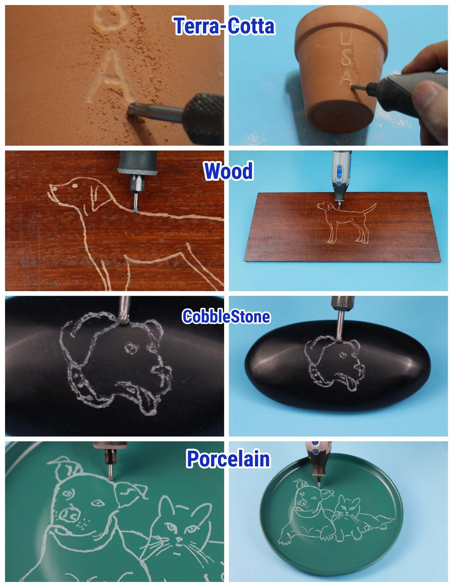 Sworker 20 Pcs Carbide Burr Set 1/8" Shank Compatible with Dremel Bits Rotary Tools Attachment Kit Rasp Drill File Accessories Metal Wood Stone Steel Grinding Carving Cutting Polishing Solid Tungsten